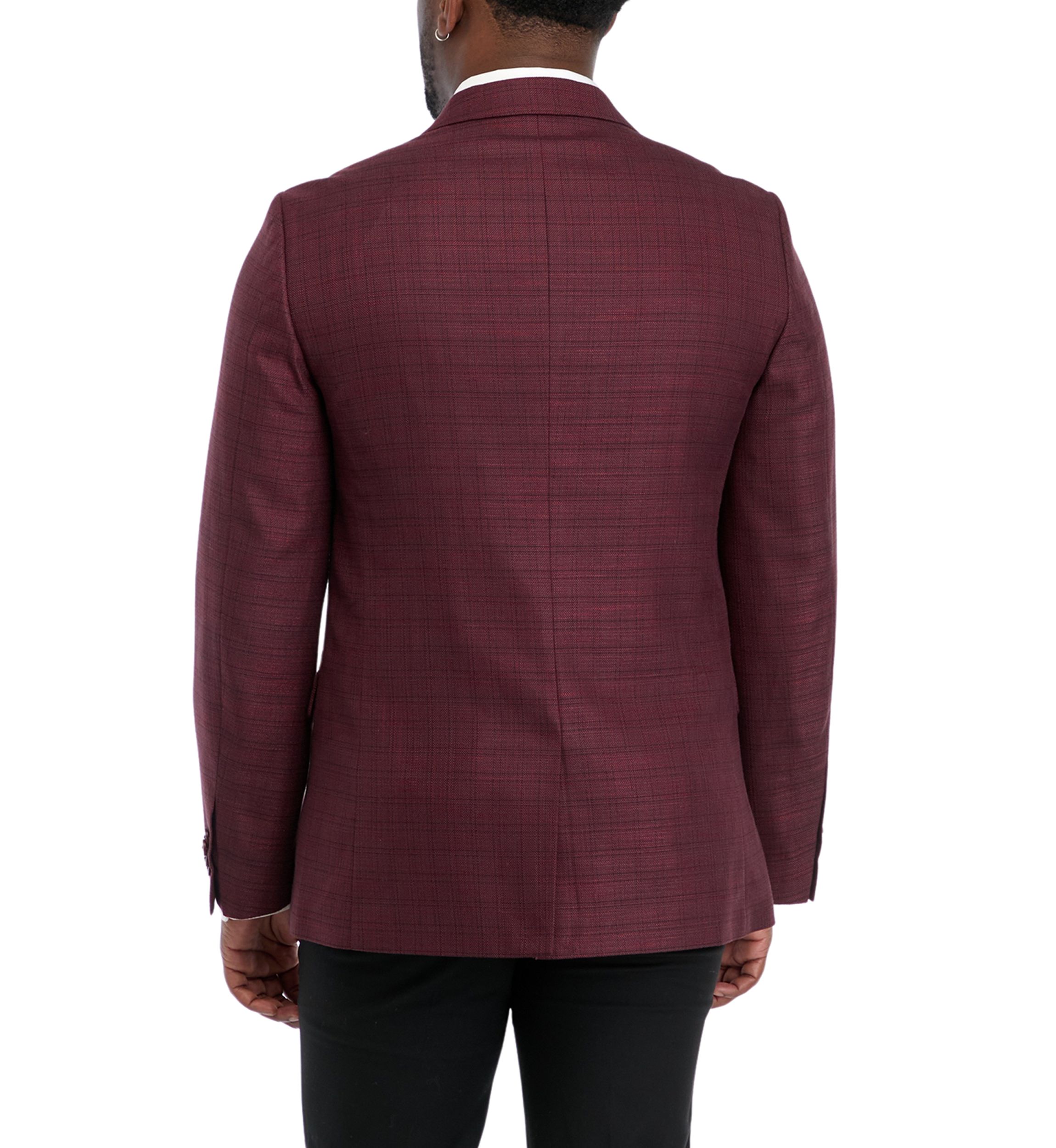 Mens Textured Solid Sport Coat