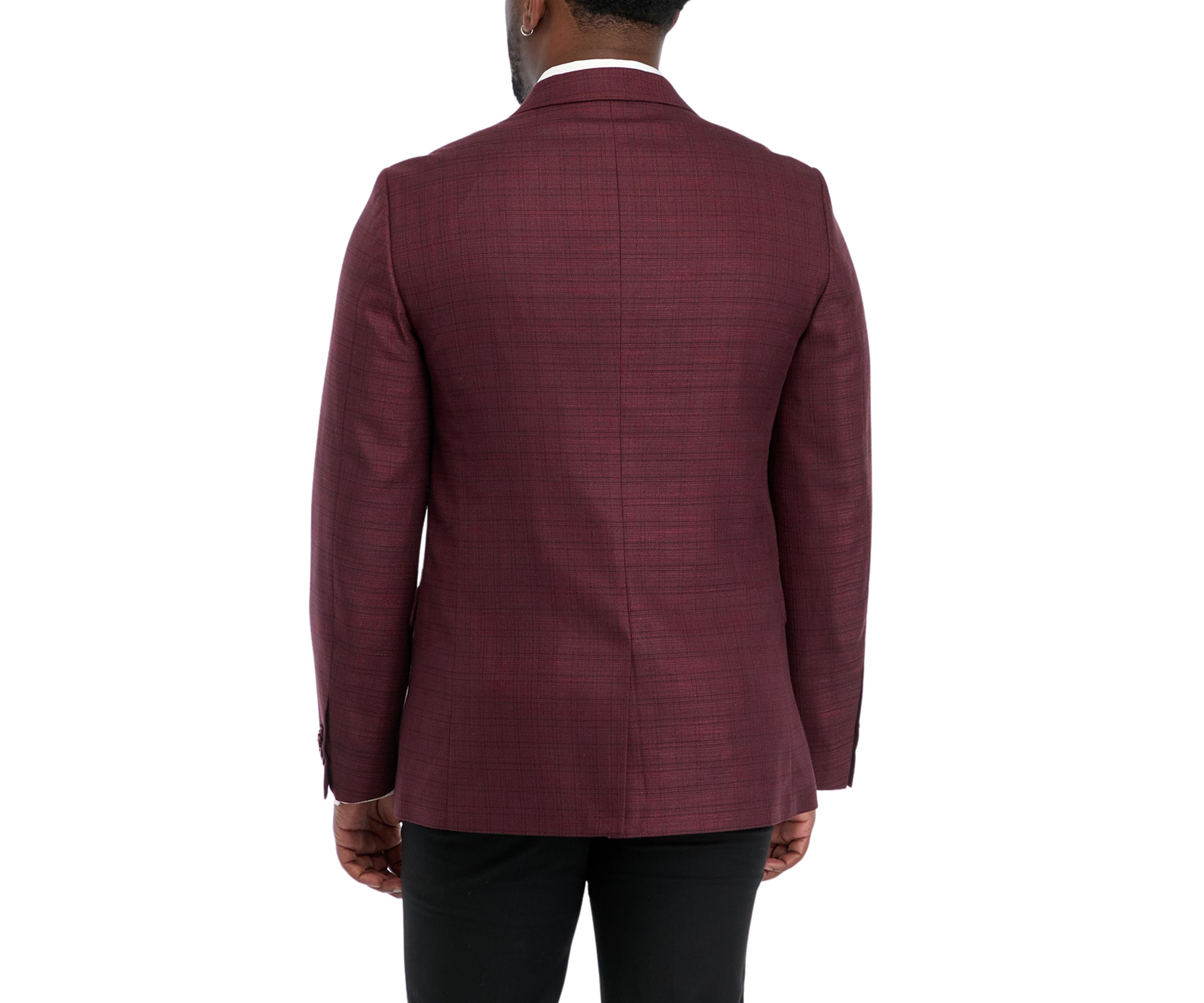 Mens Textured Solid Sport Coat