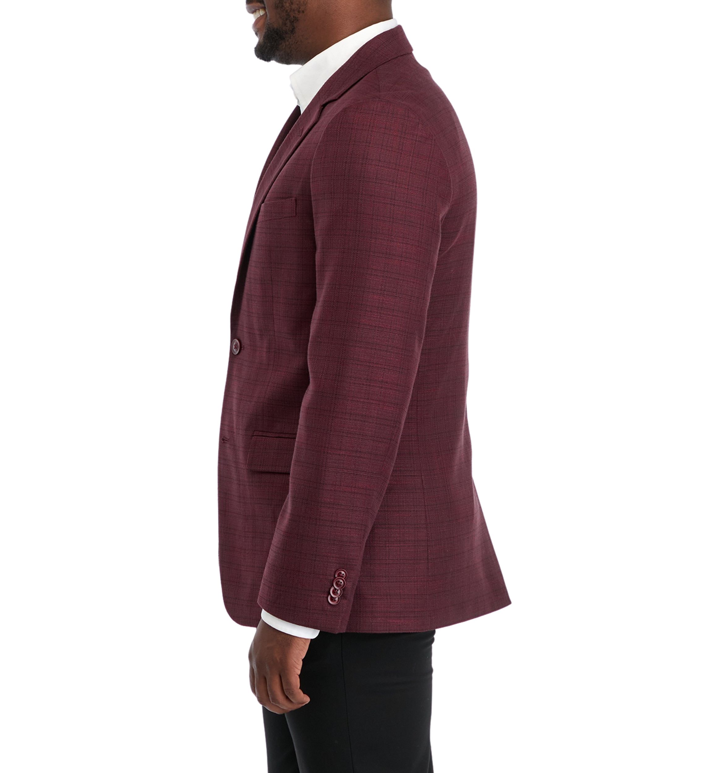 Mens Textured Solid Sport Coat