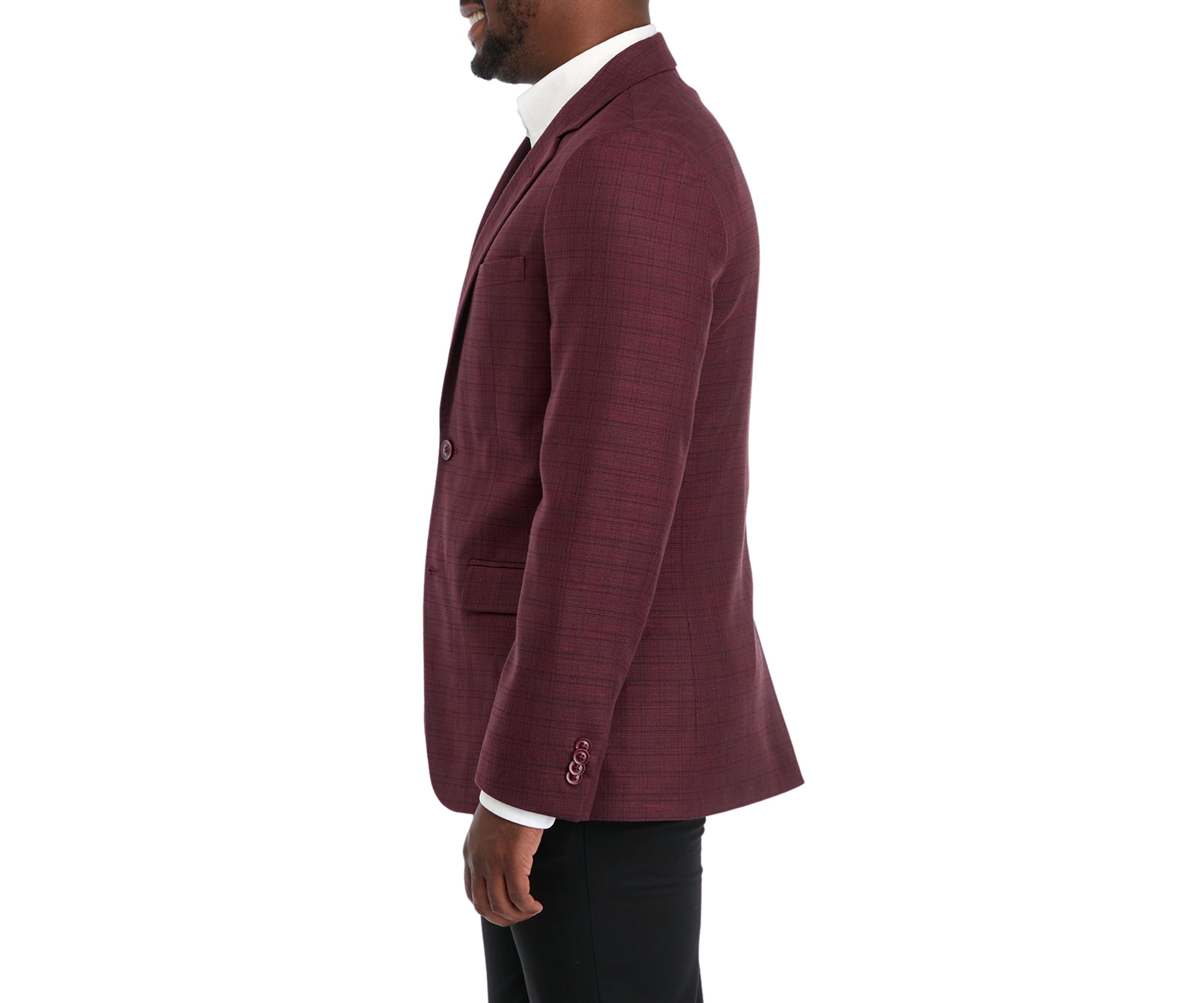 Mens Textured Solid Sport Coat