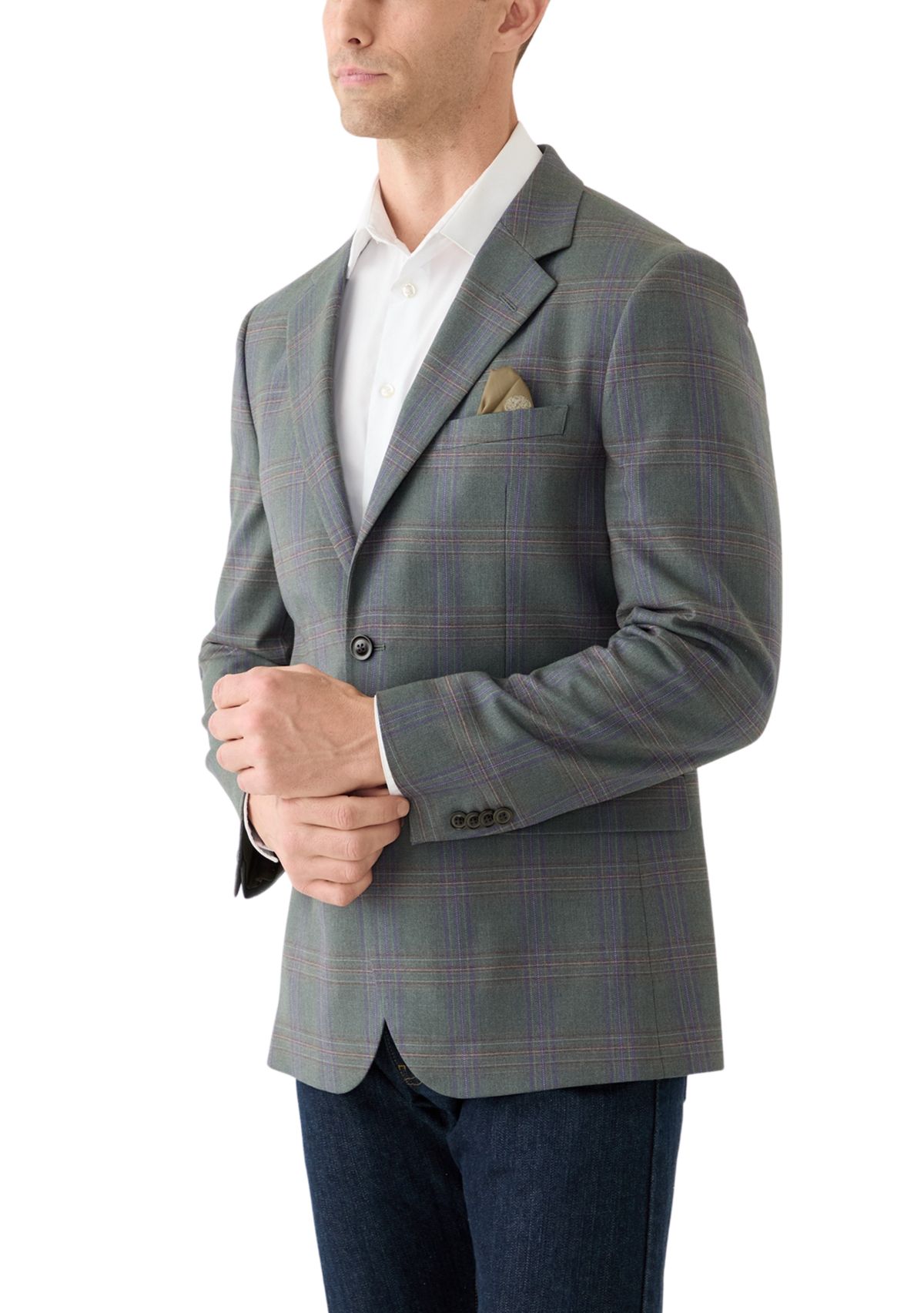 Plaid Printed Sportcoat