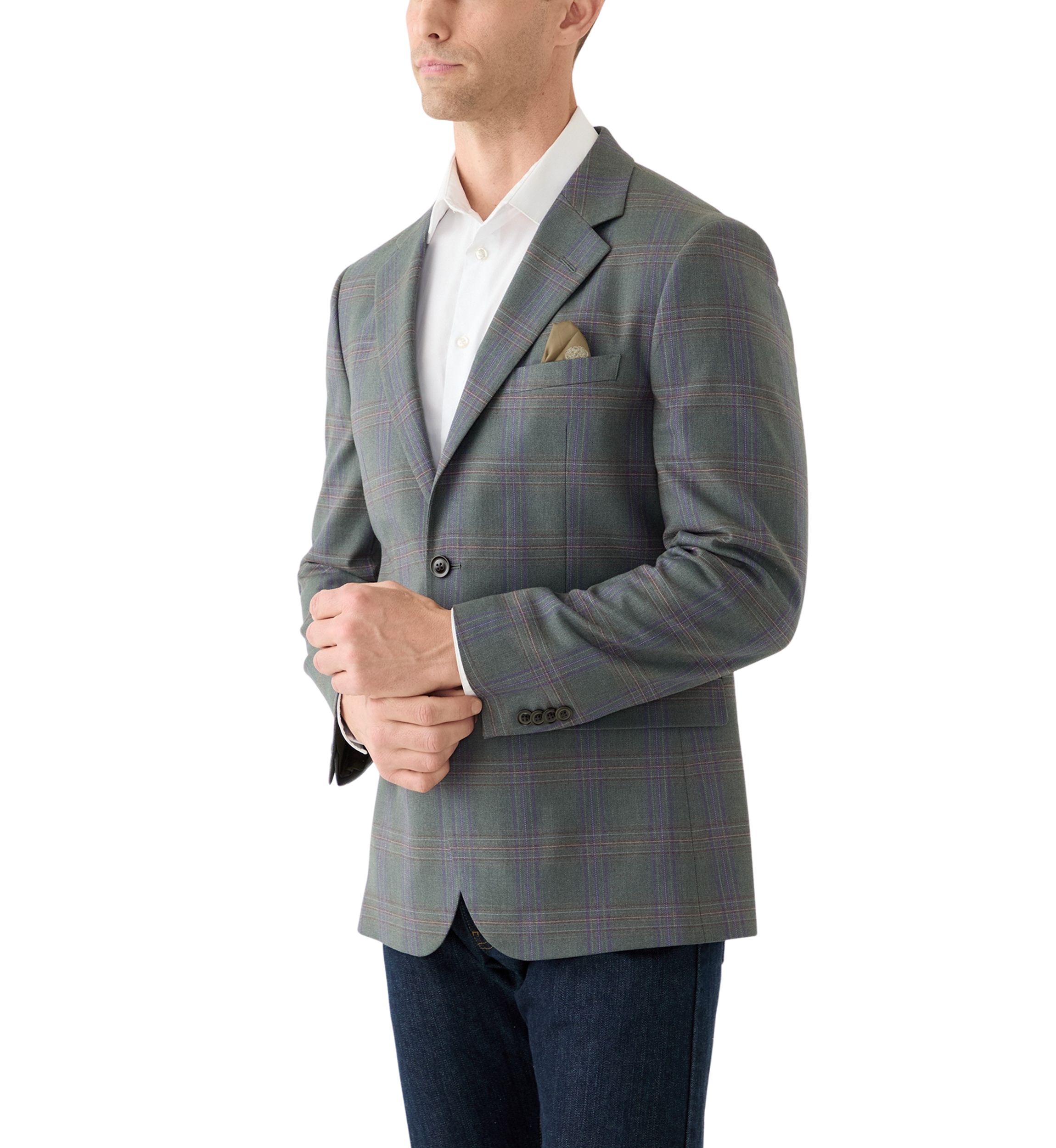 Plaid Printed Sportcoat