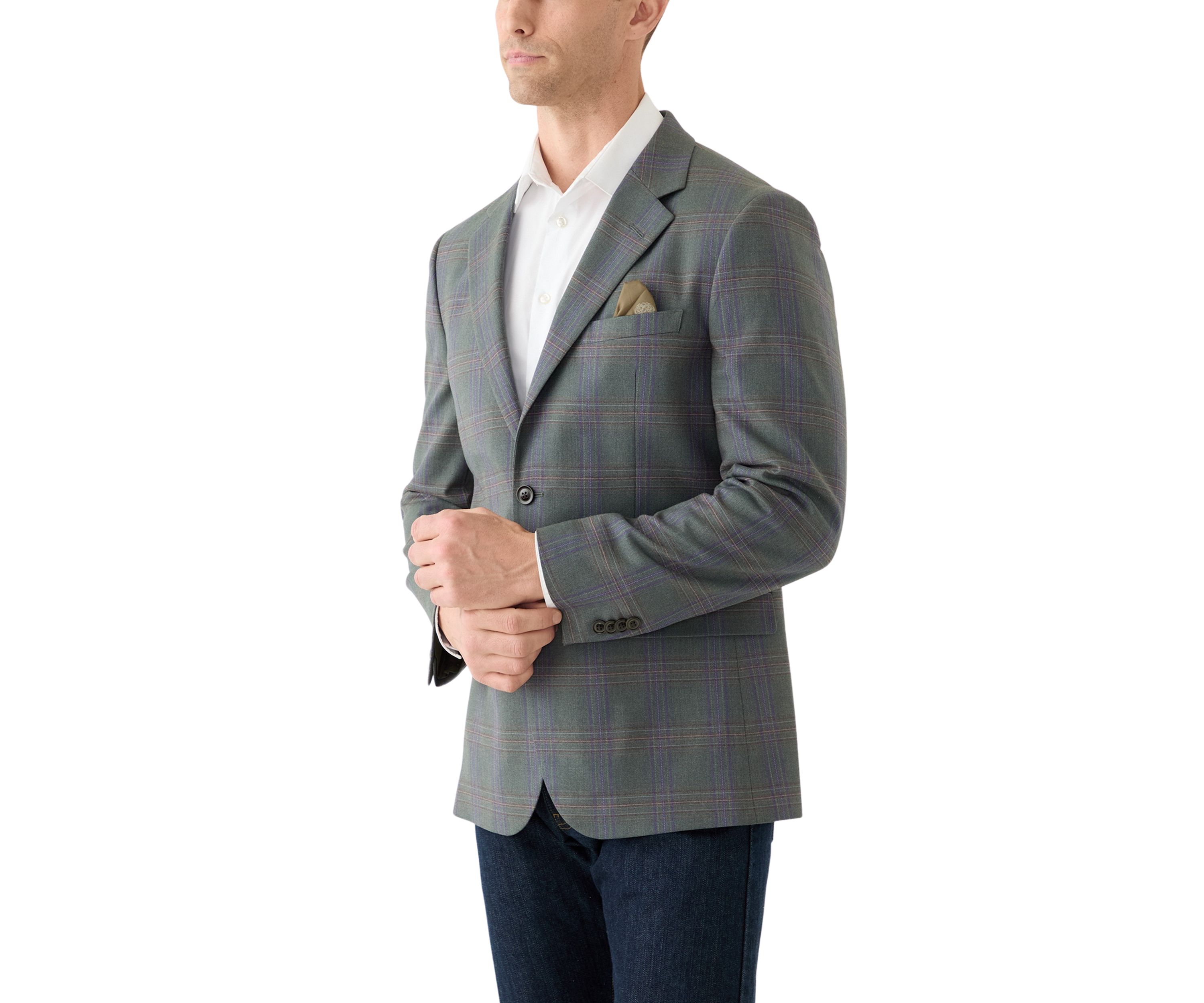 Plaid Printed Sportcoat
