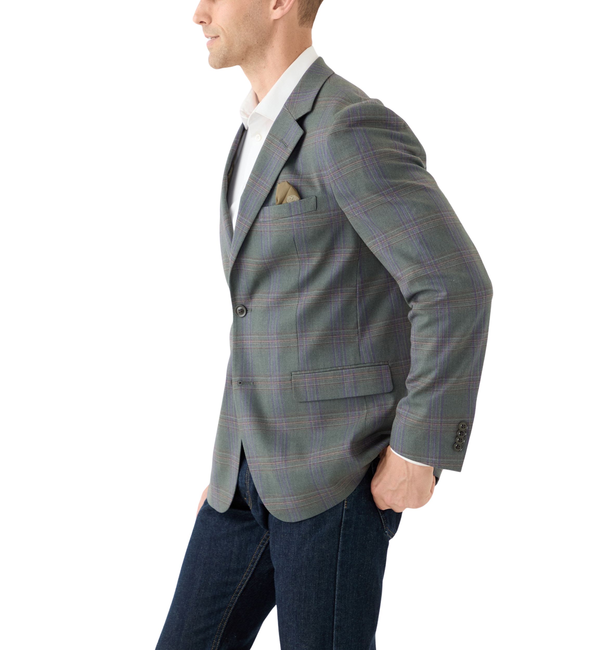 Plaid Printed Sportcoat