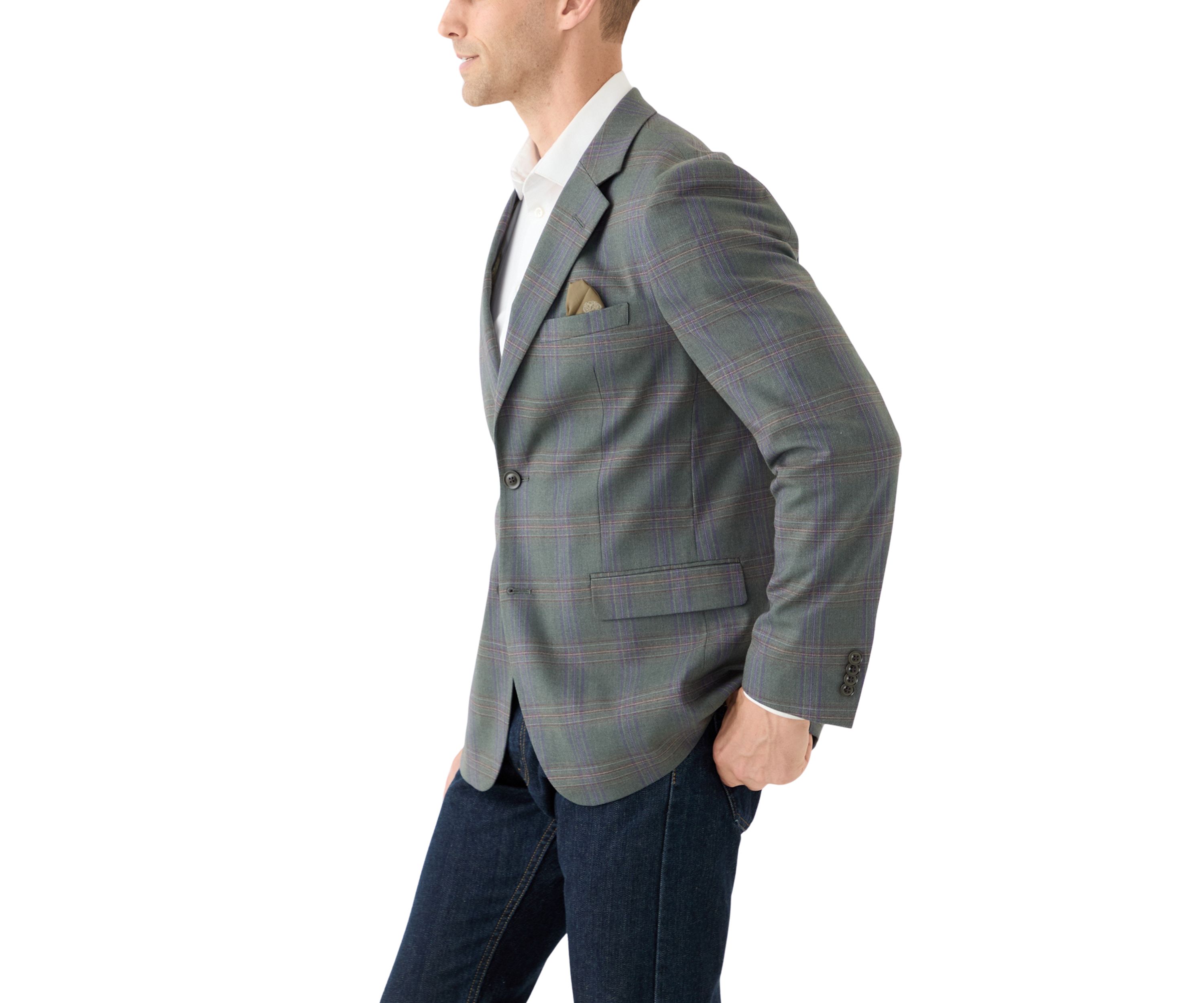Plaid Printed Sportcoat