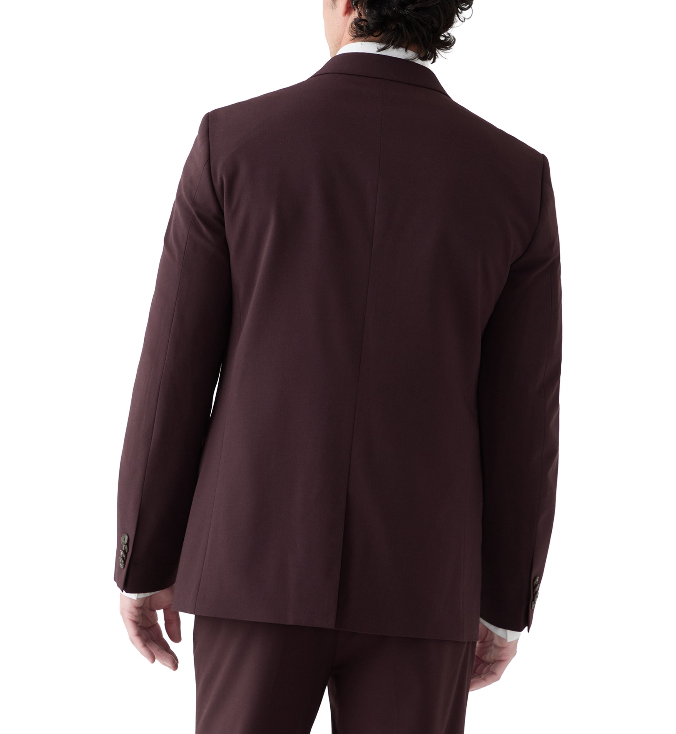 Burgundy Super Stretch Suit Jacket