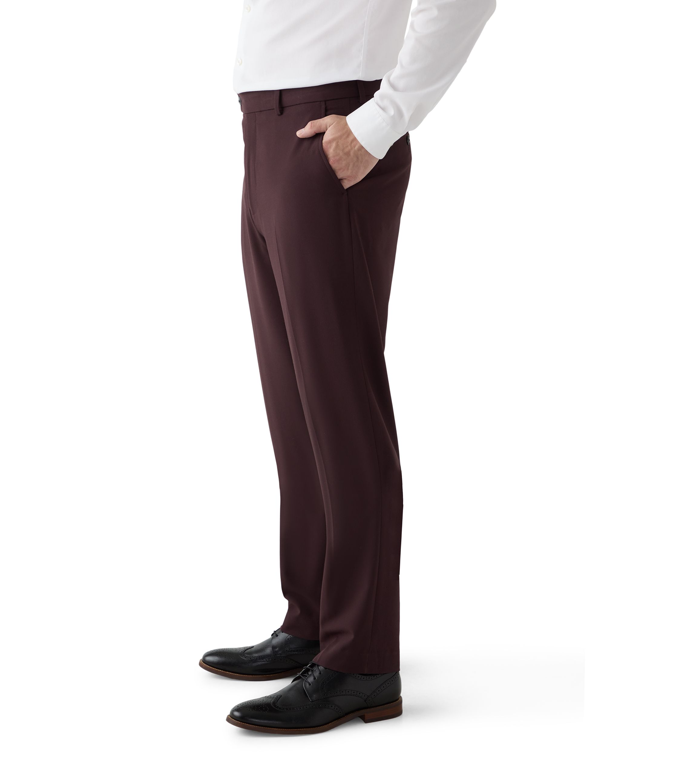 Burgundy Super Stretch Suit Pant