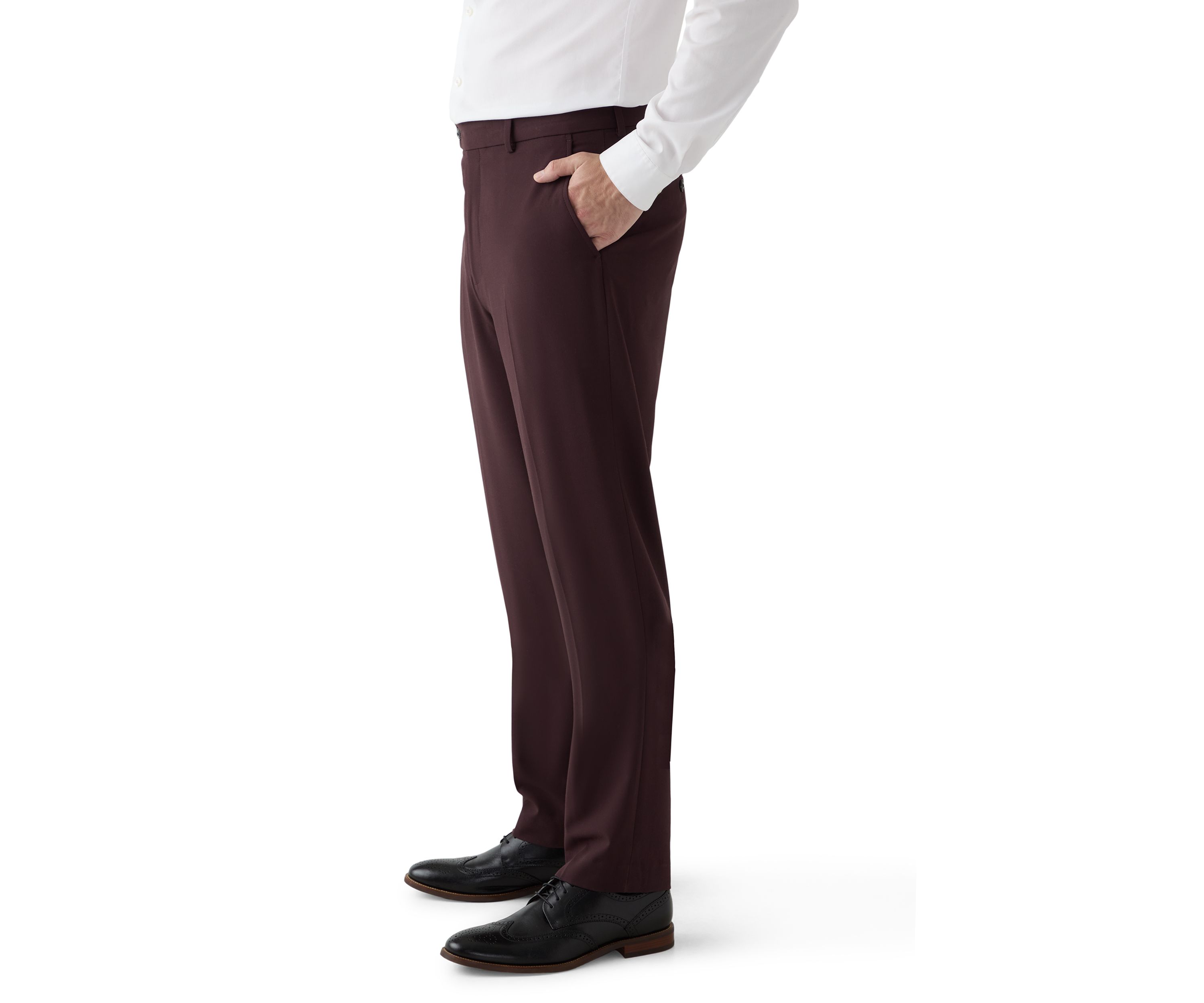 Burgundy Super Stretch Suit Pant