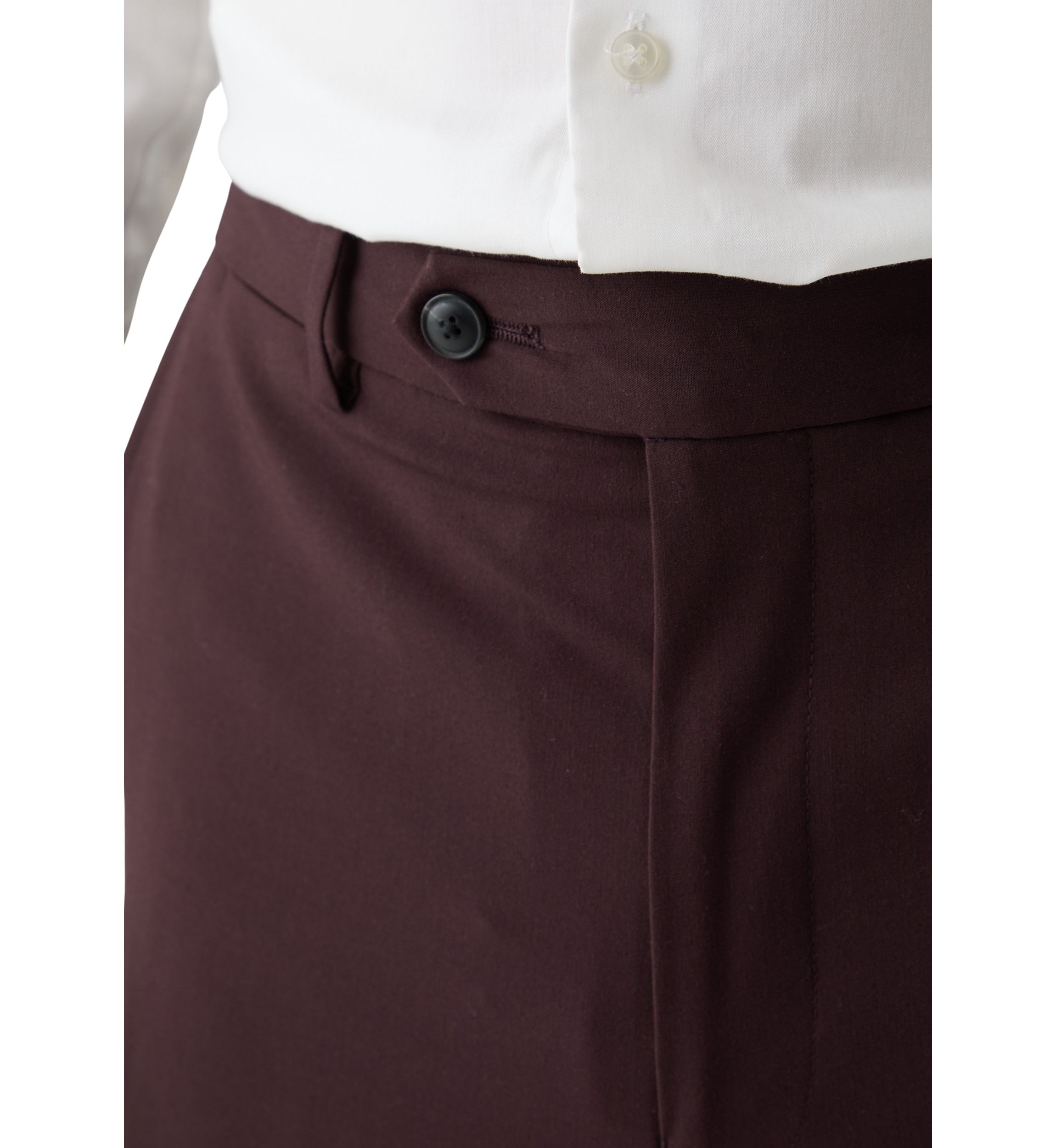 Burgundy Super Stretch Suit Pant