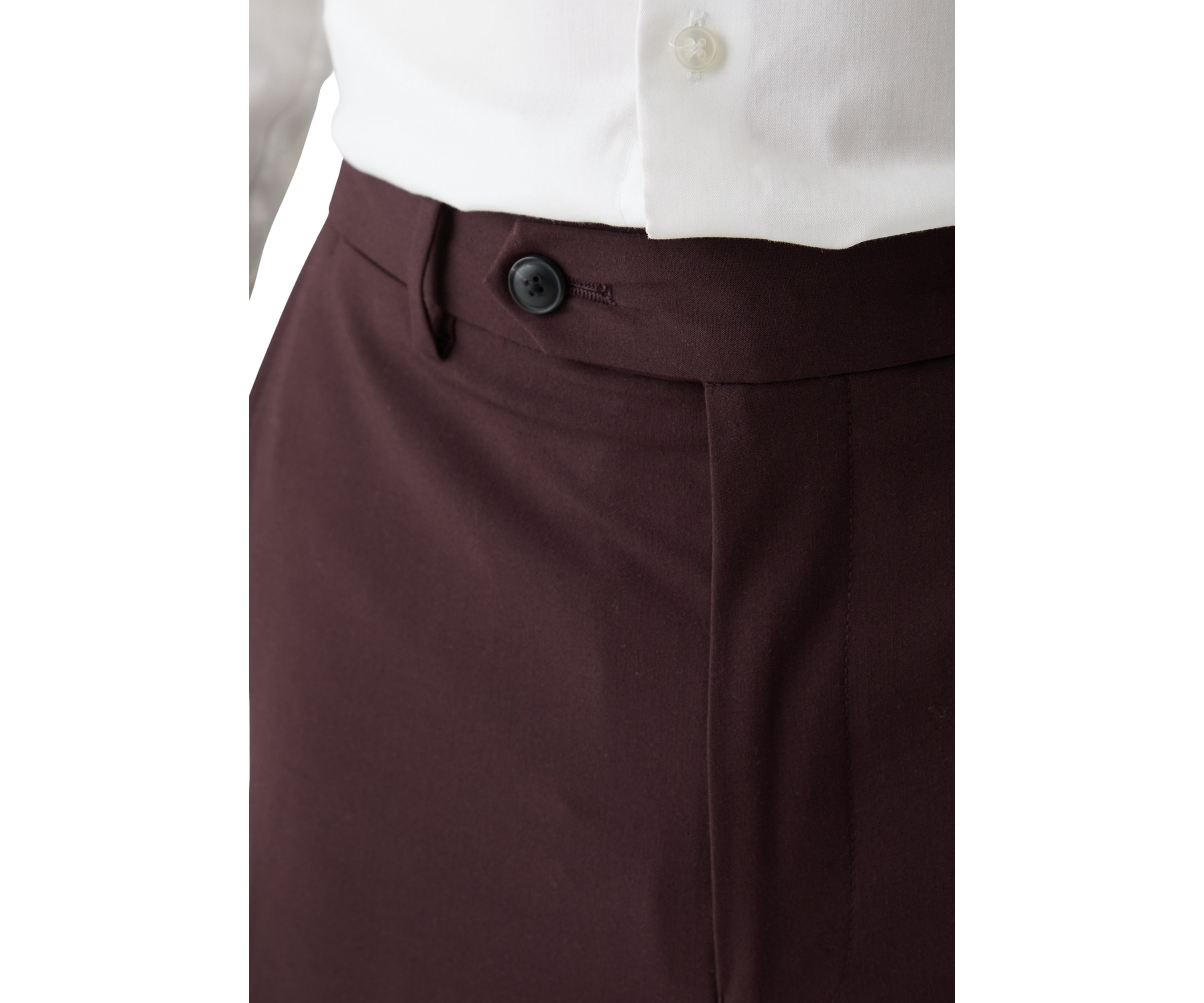 Burgundy Super Stretch Suit Pant