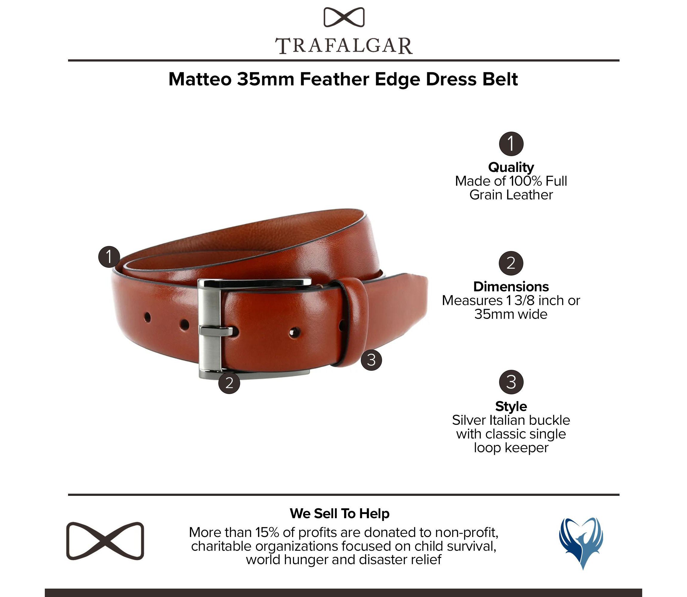 Matteo 35mm Feather Edge Dress Belt