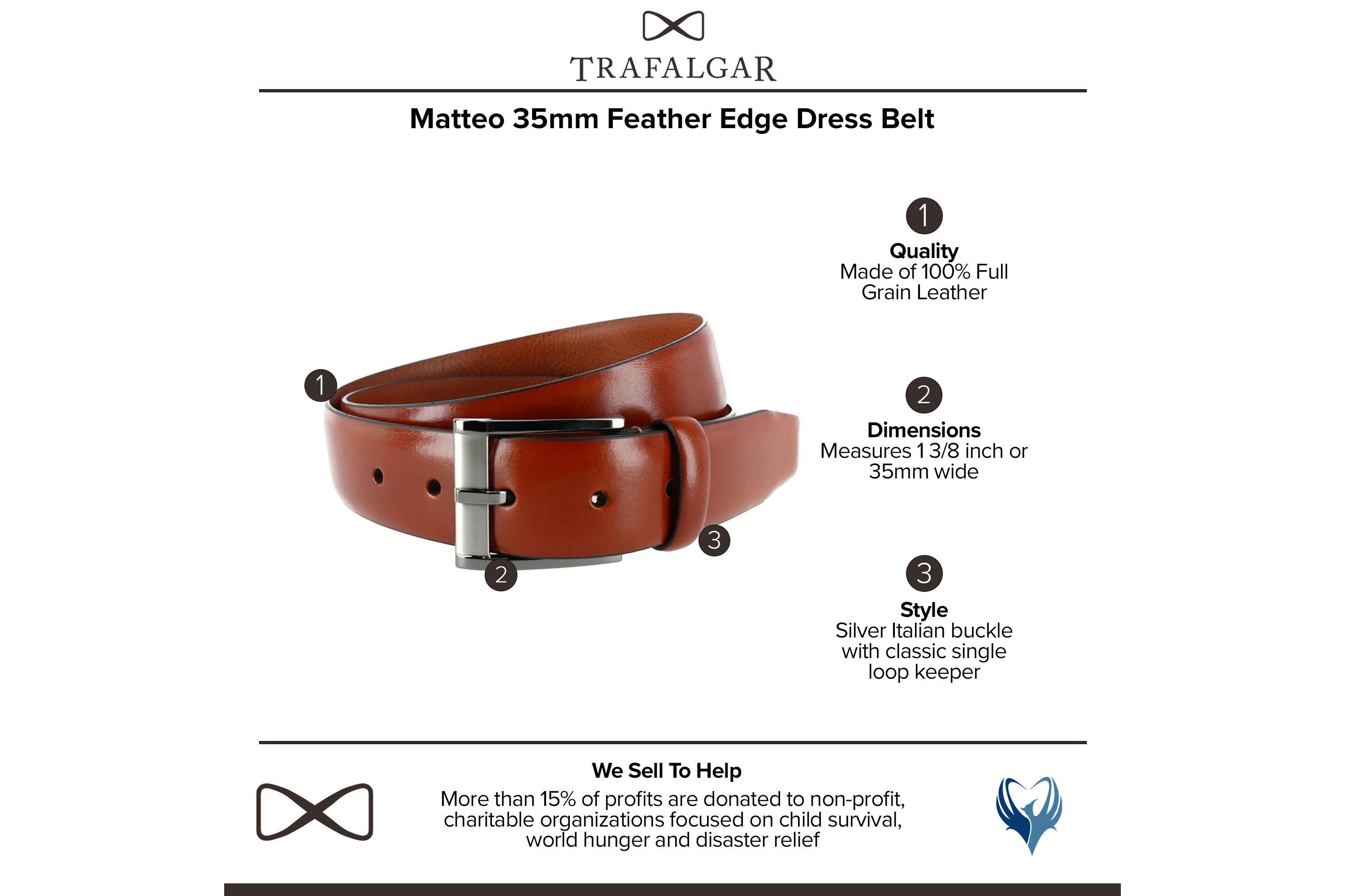 Matteo 35mm Feather Edge Dress Belt