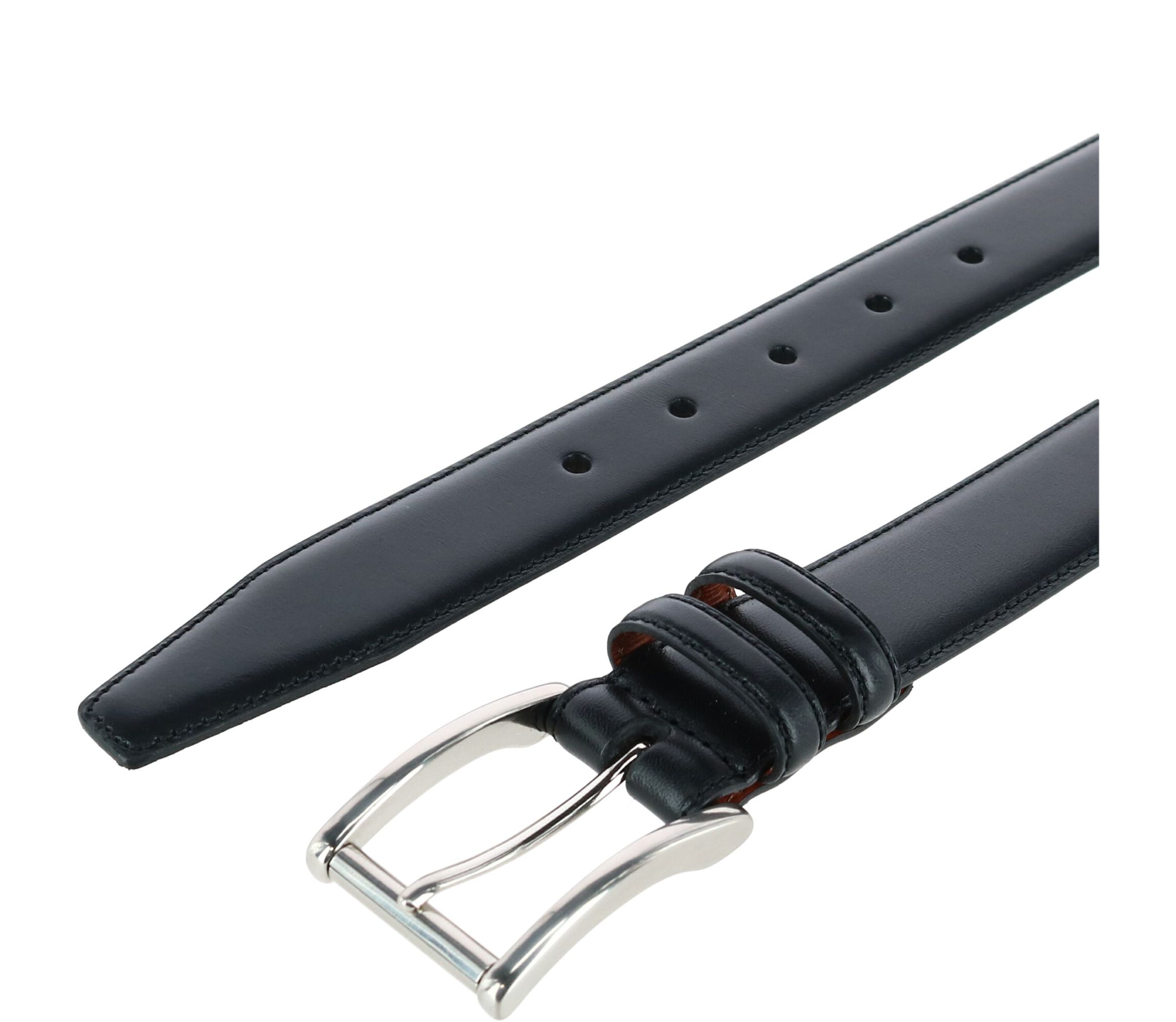 Lorenzo 32mm Dropped Edge Leather Dress Belt