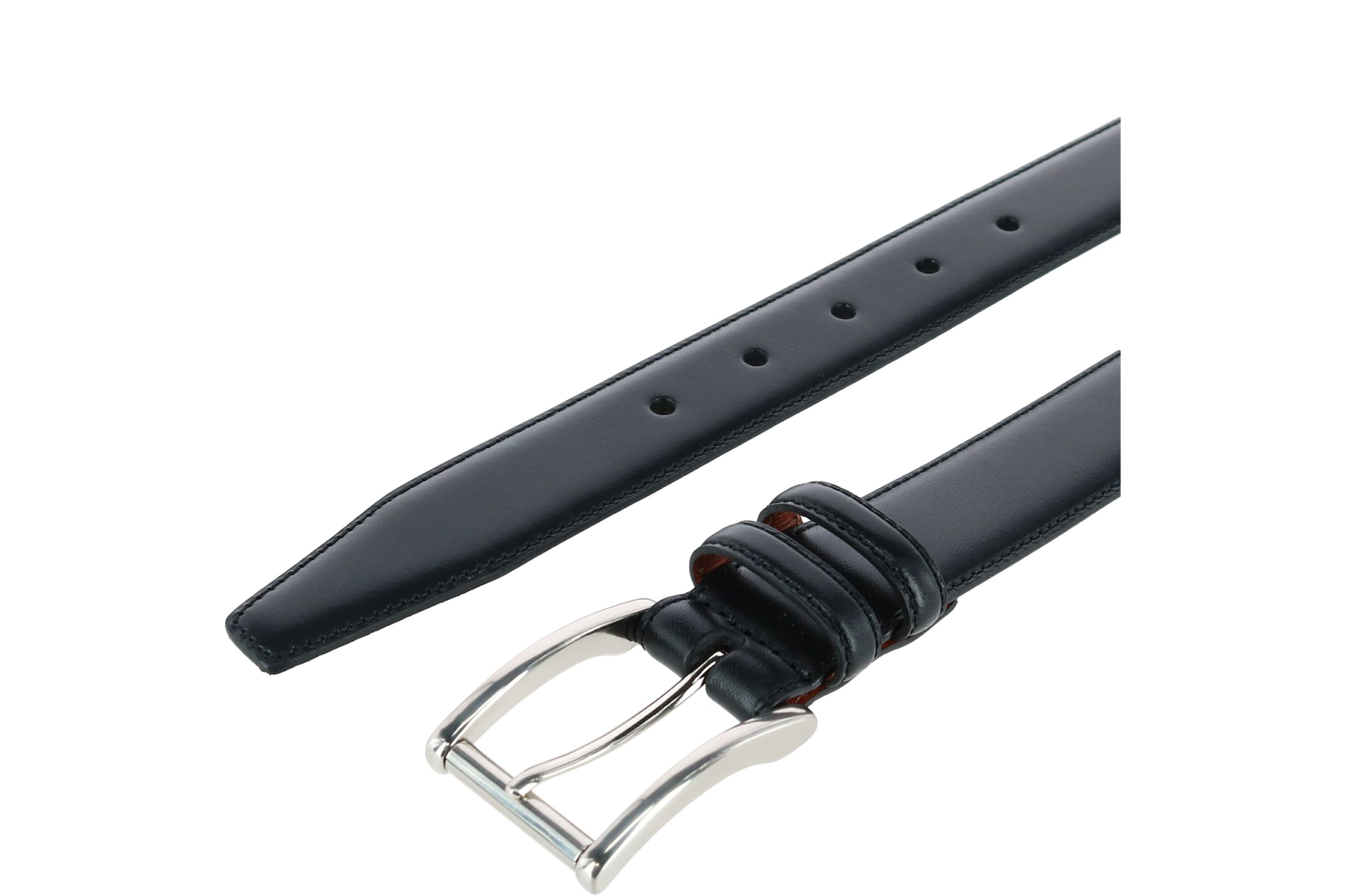 Lorenzo 32mm Dropped Edge Leather Dress Belt
