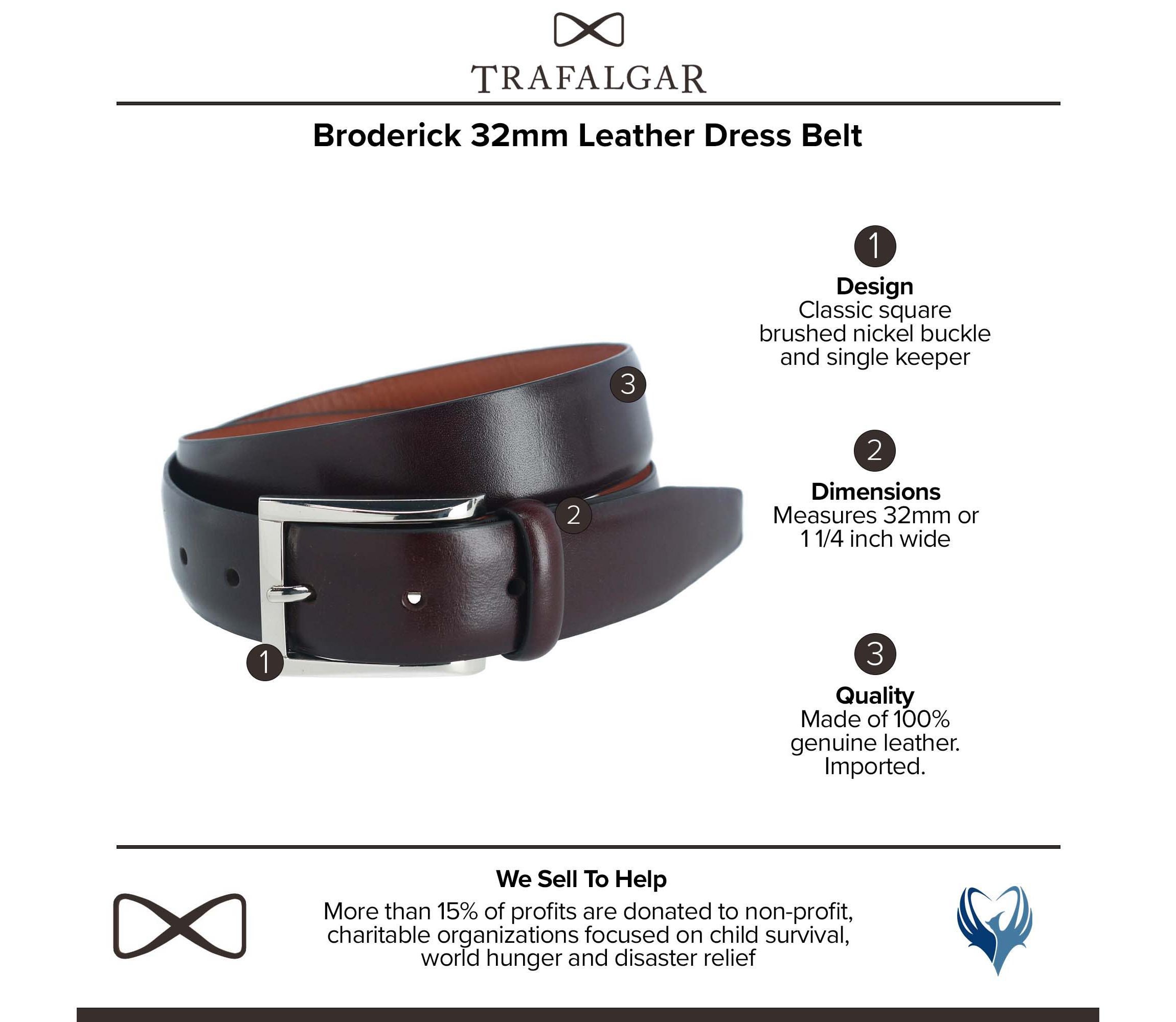 Broderick 32mm Leather Dress Belt