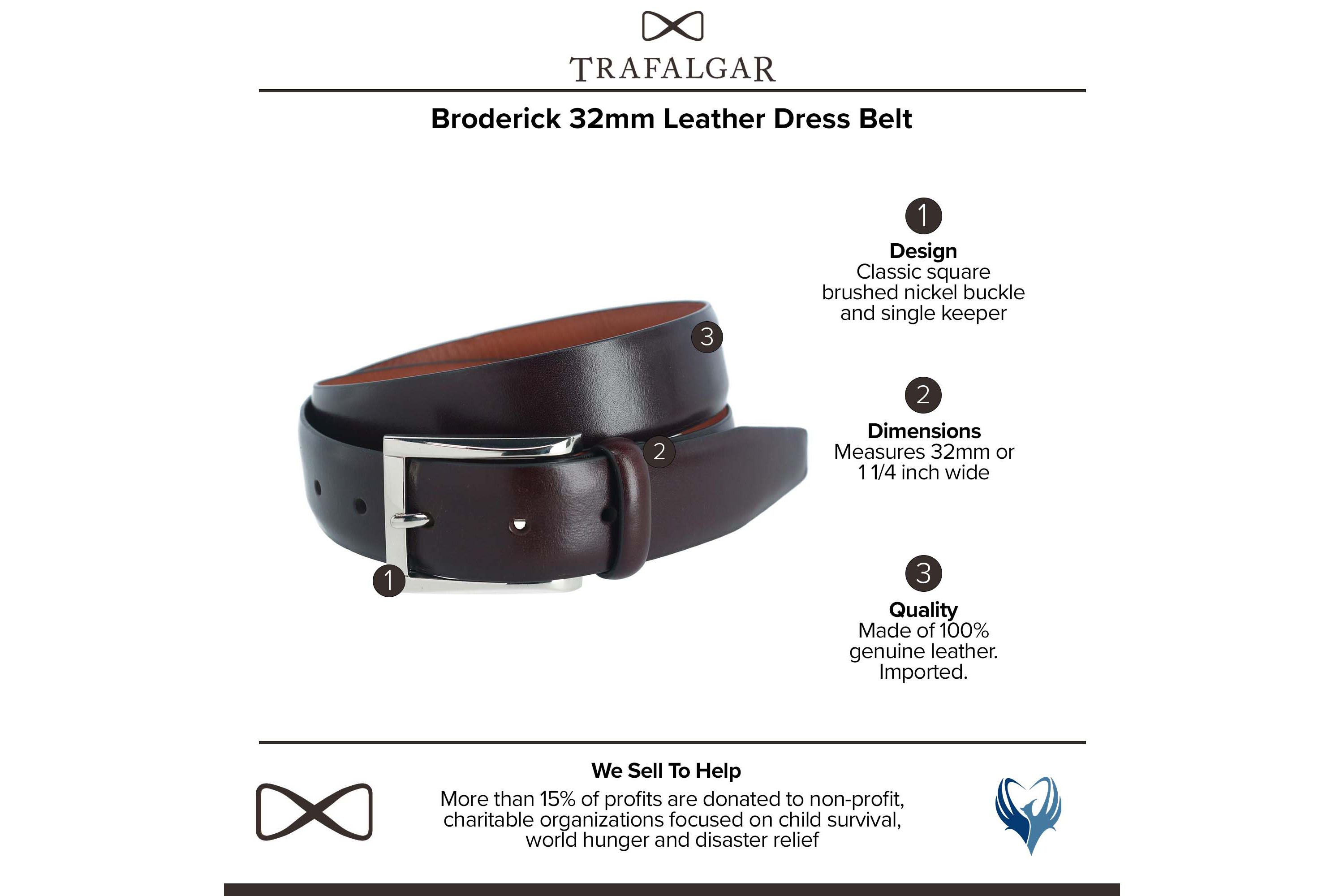 Broderick 32mm Leather Dress Belt