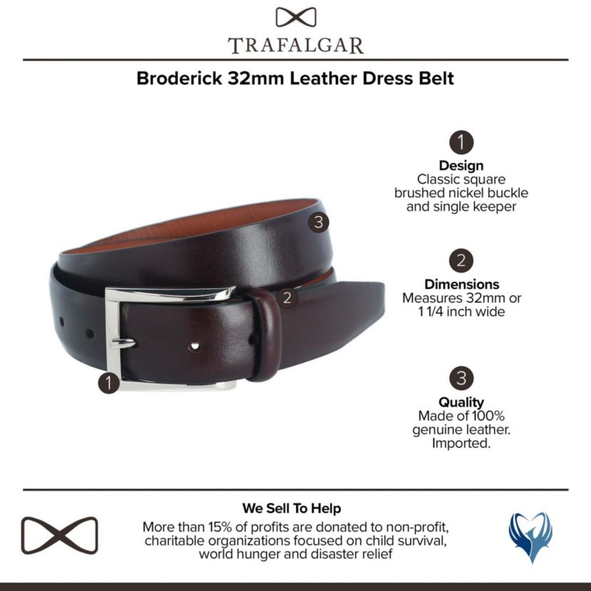 Broderick 32mm Leather Dress Belt