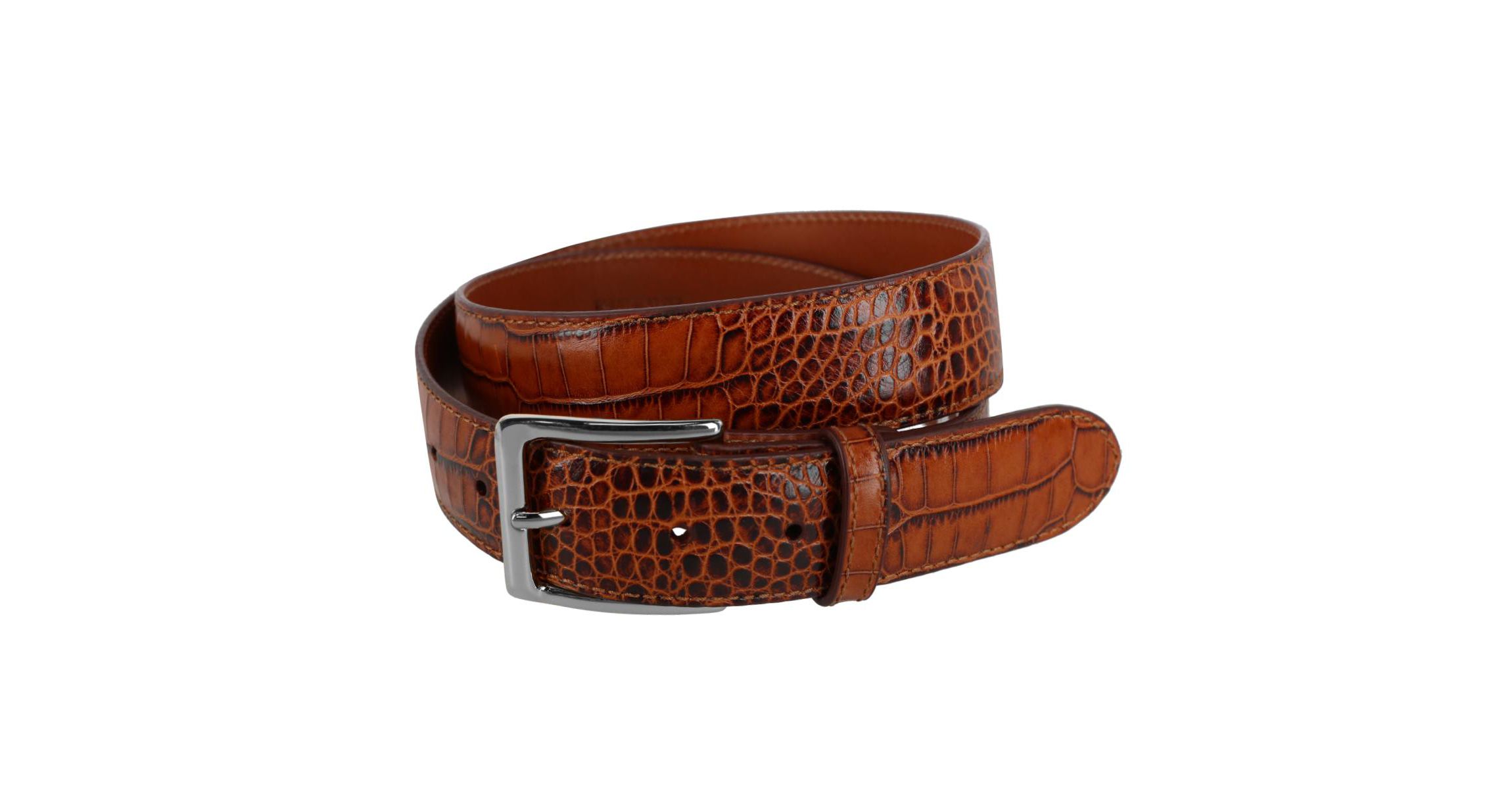 Chance 35mm Mock Mini-African Alligator Embossed Italian Leather Belt