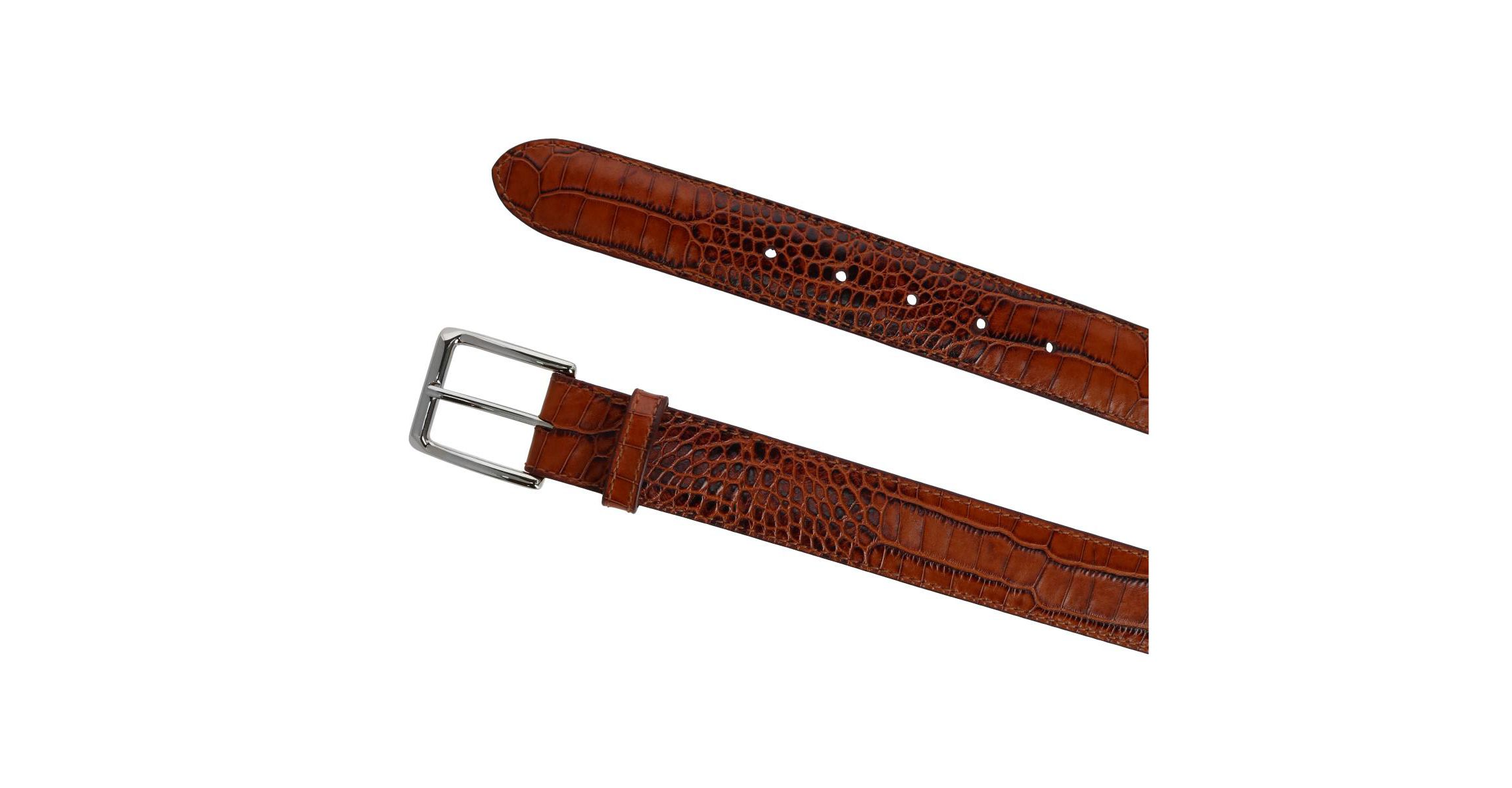 Chance 35mm Mock Mini-African Alligator Embossed Italian Leather Belt
