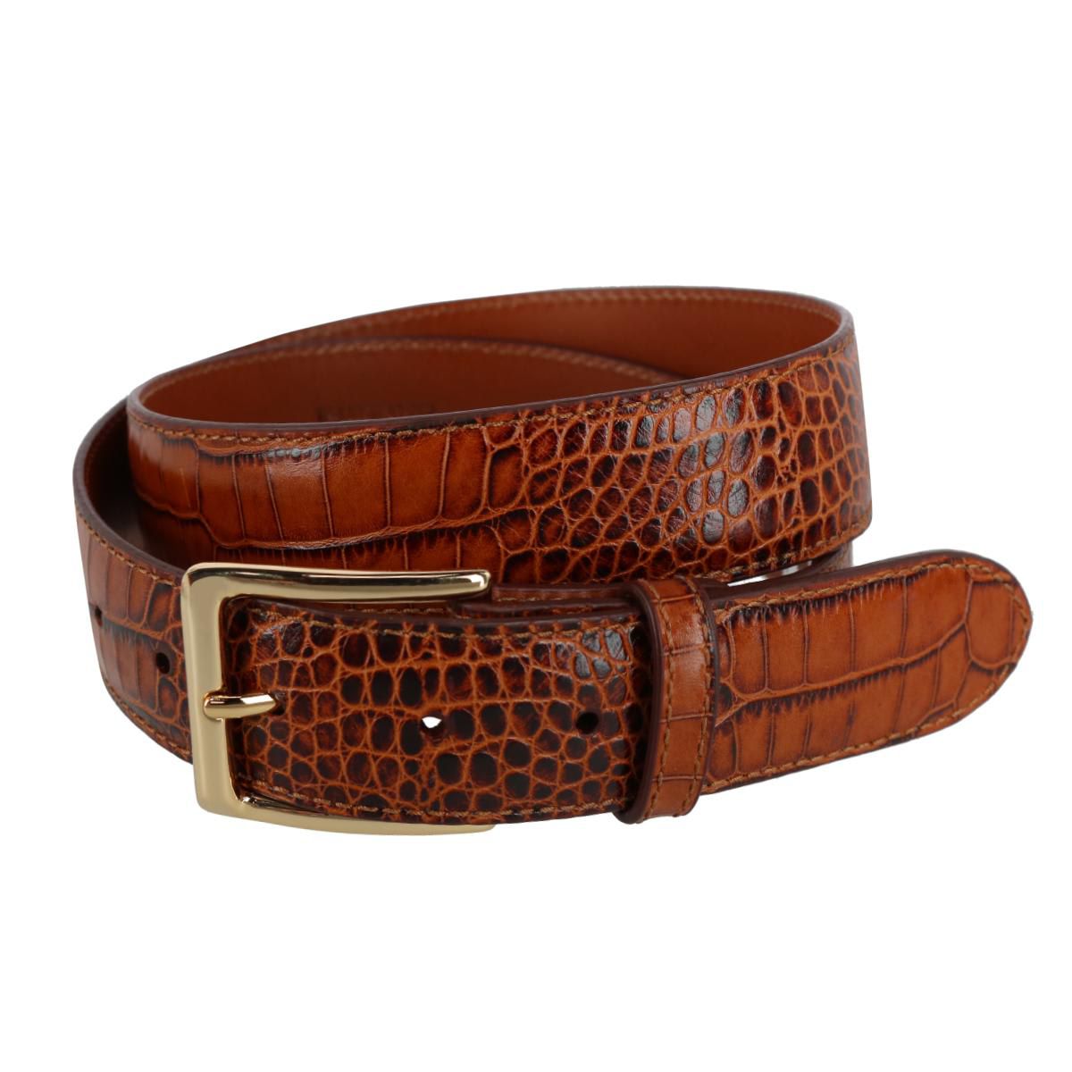 Chance 35mm Mock Mini-African Alligator Embossed Italian Leather Belt