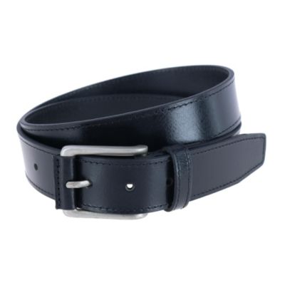 Trafalgar Men's Wyatt 35mm Genuine Leather Casual Jean Belt, Black, 44