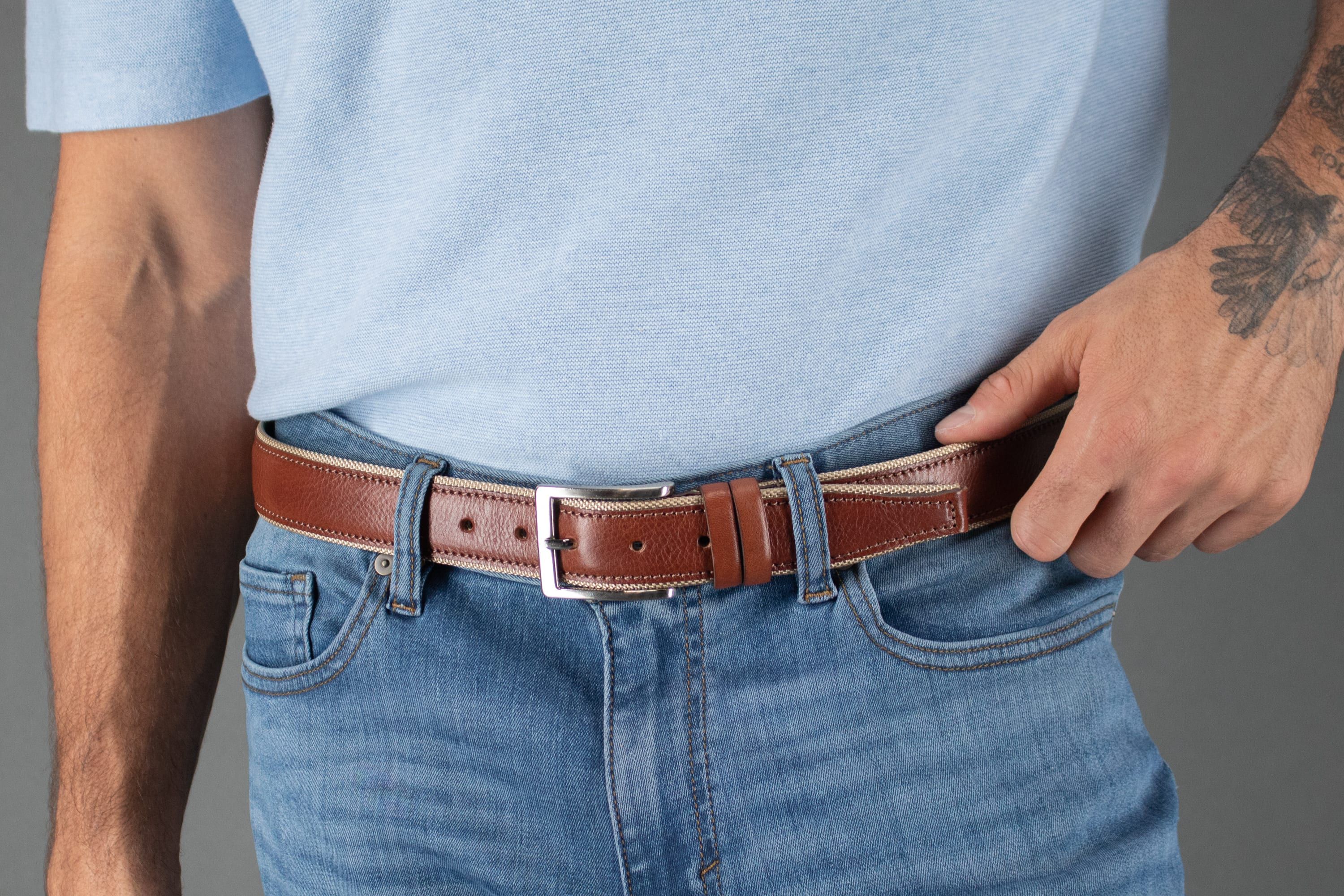 The Back Nine 35mm Full Grain Leather with Nylon Lining Casual Golf Belt