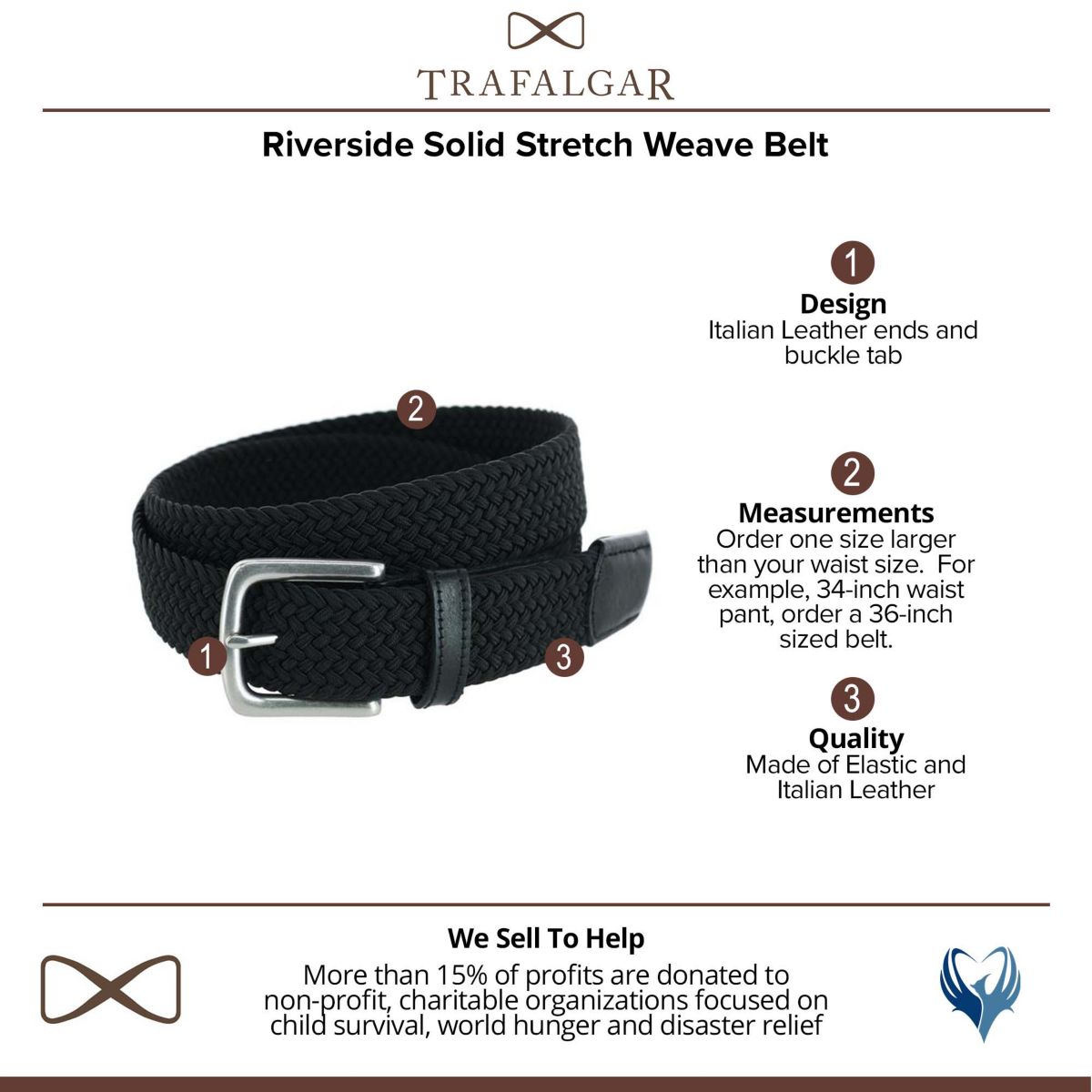 Riverside Solid Stretch Weave Belt