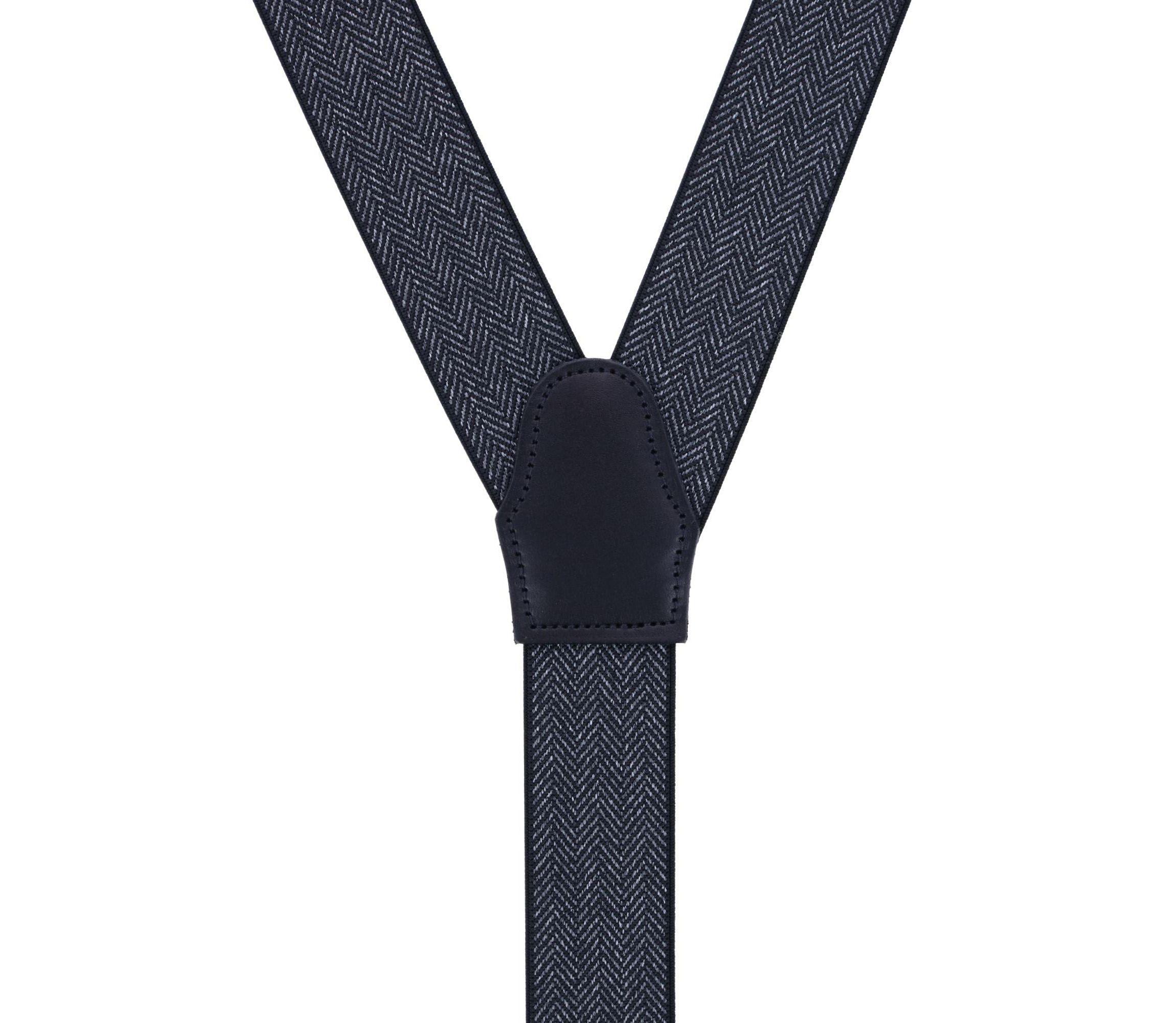 Silas Classic Herringbone Elastic Button End Braces