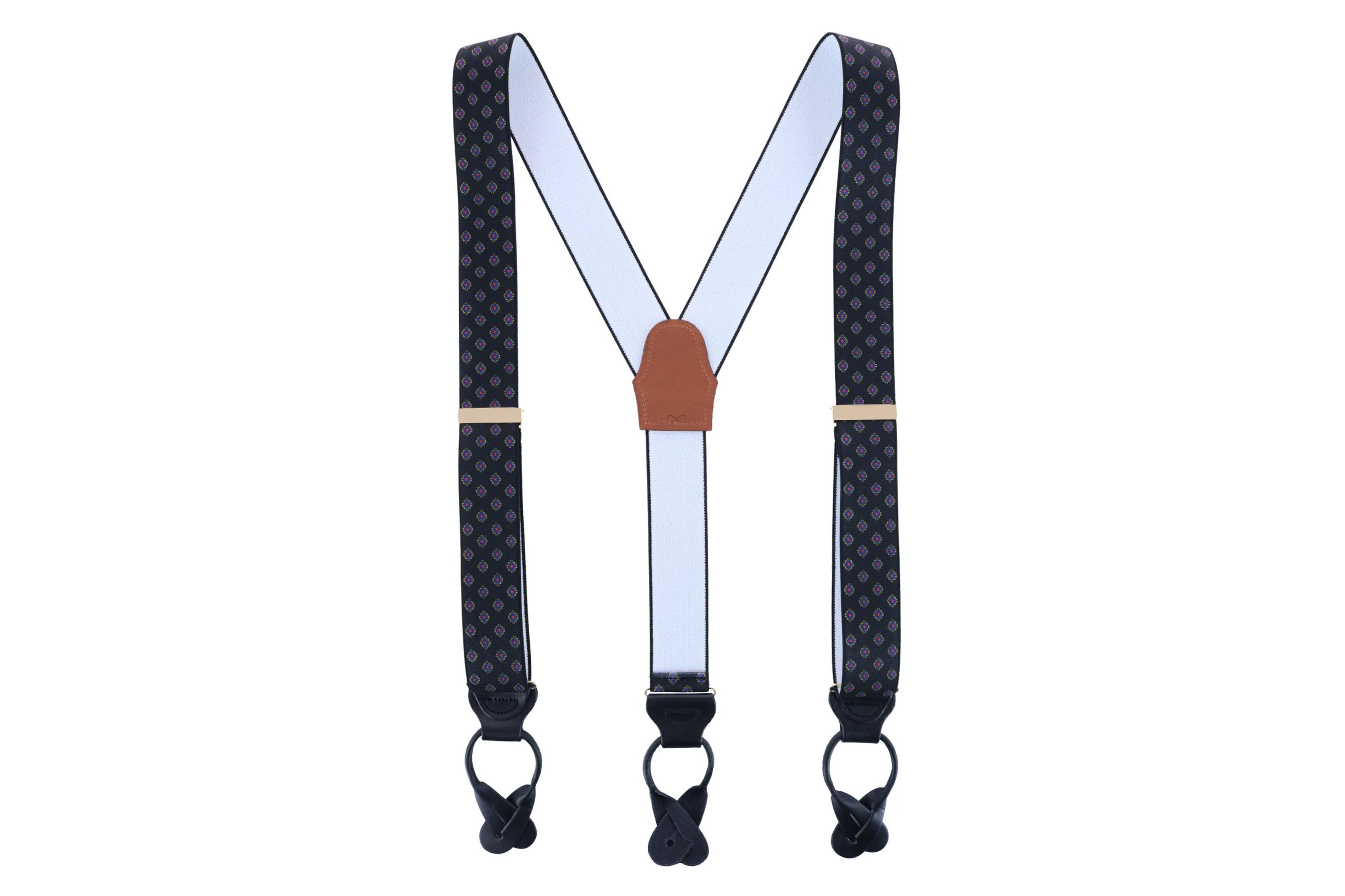 Luxe Diamond Elastic Button End Braces
