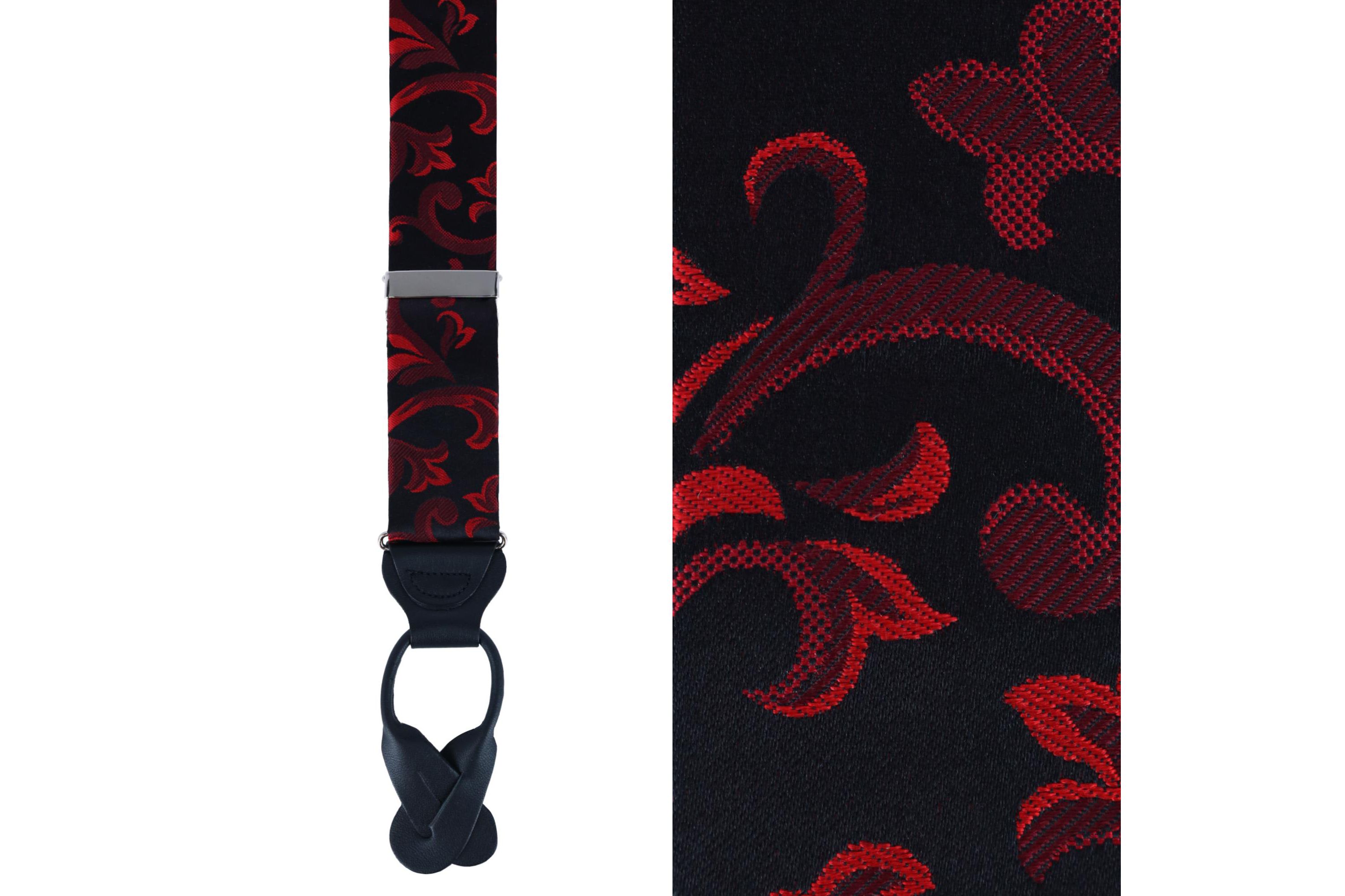 Christian the Romantic Brocade Silk Button End Braces