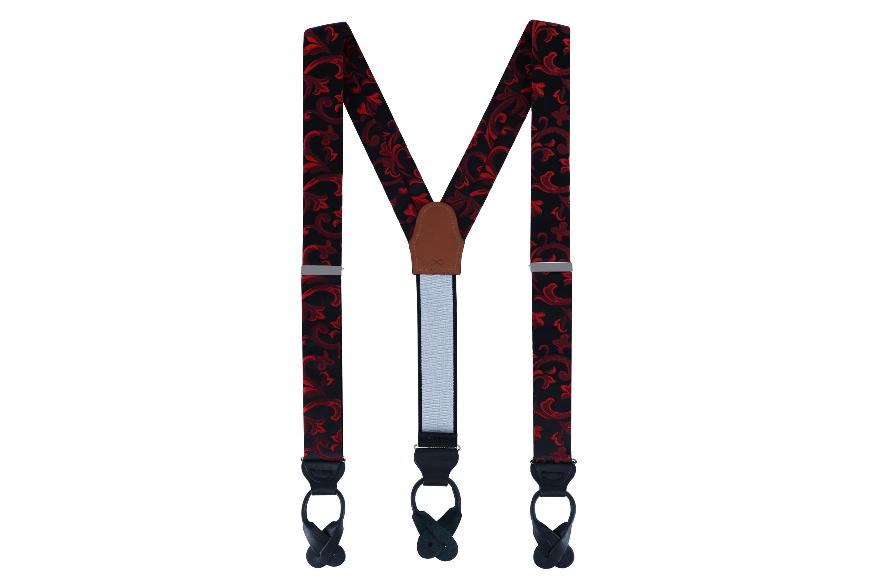 Christian the Romantic Brocade Silk Button End Braces