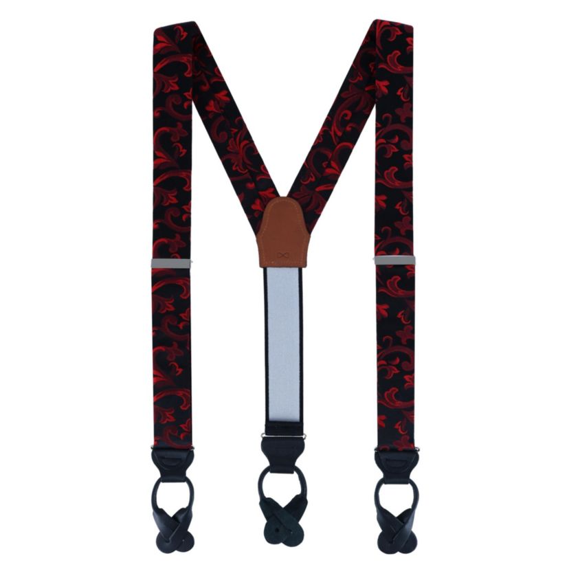 Christian the Romantic Brocade Silk Button End Braces