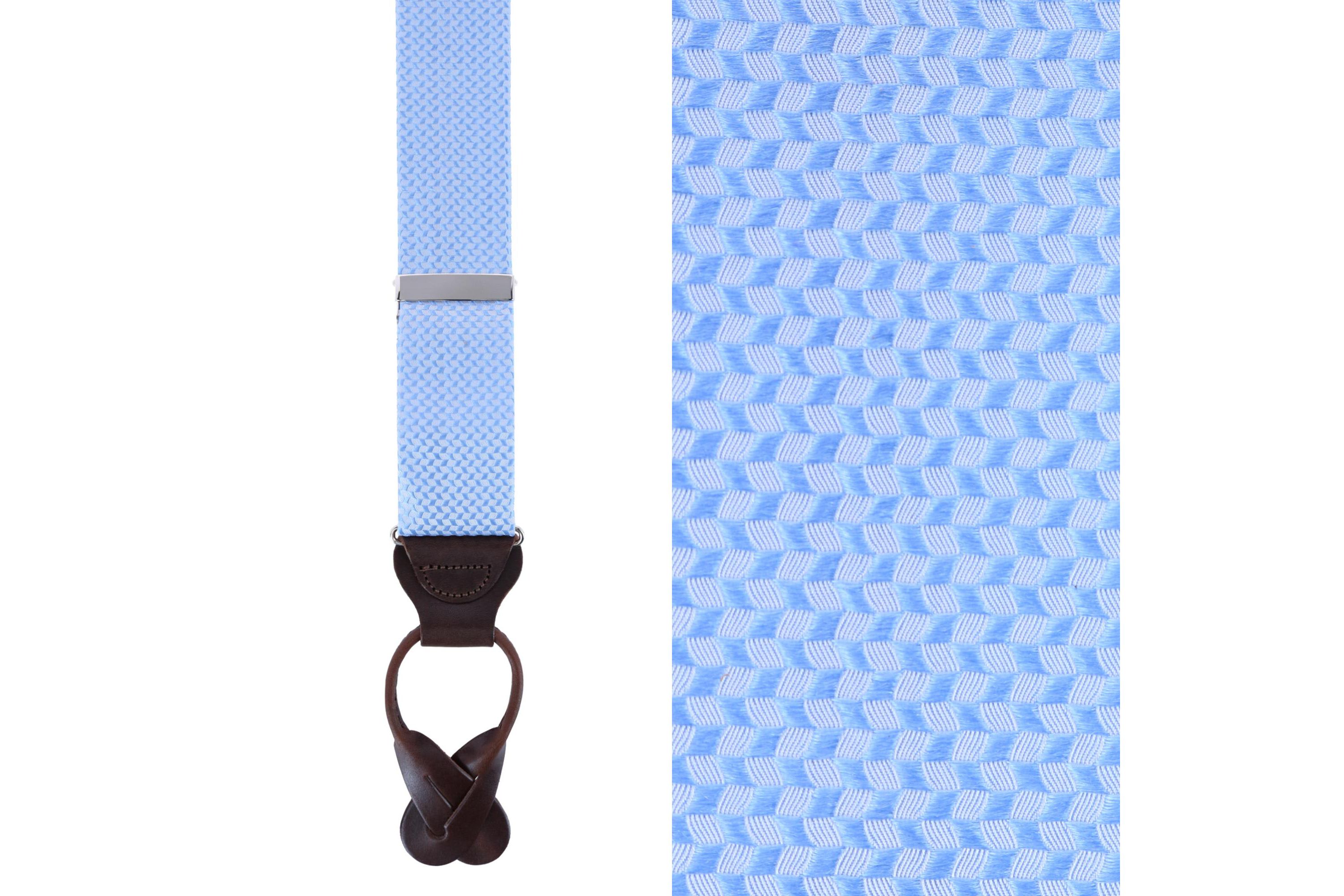 Gamma Geometric Pattern Silk Button End Braces