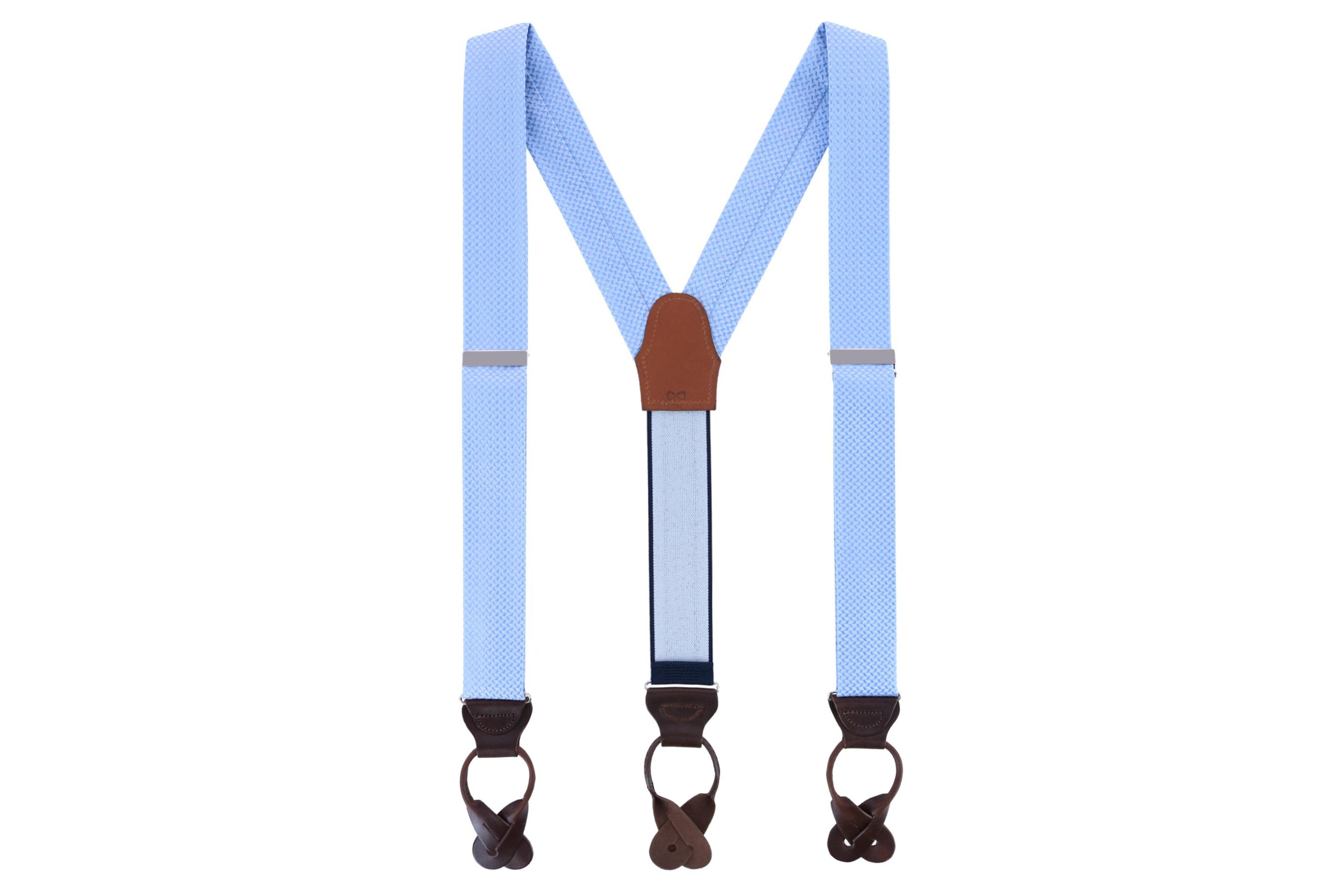 Gamma Geometric Pattern Silk Button End Braces