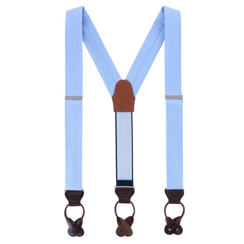 Gamma Geometric Pattern Silk Button End Braces