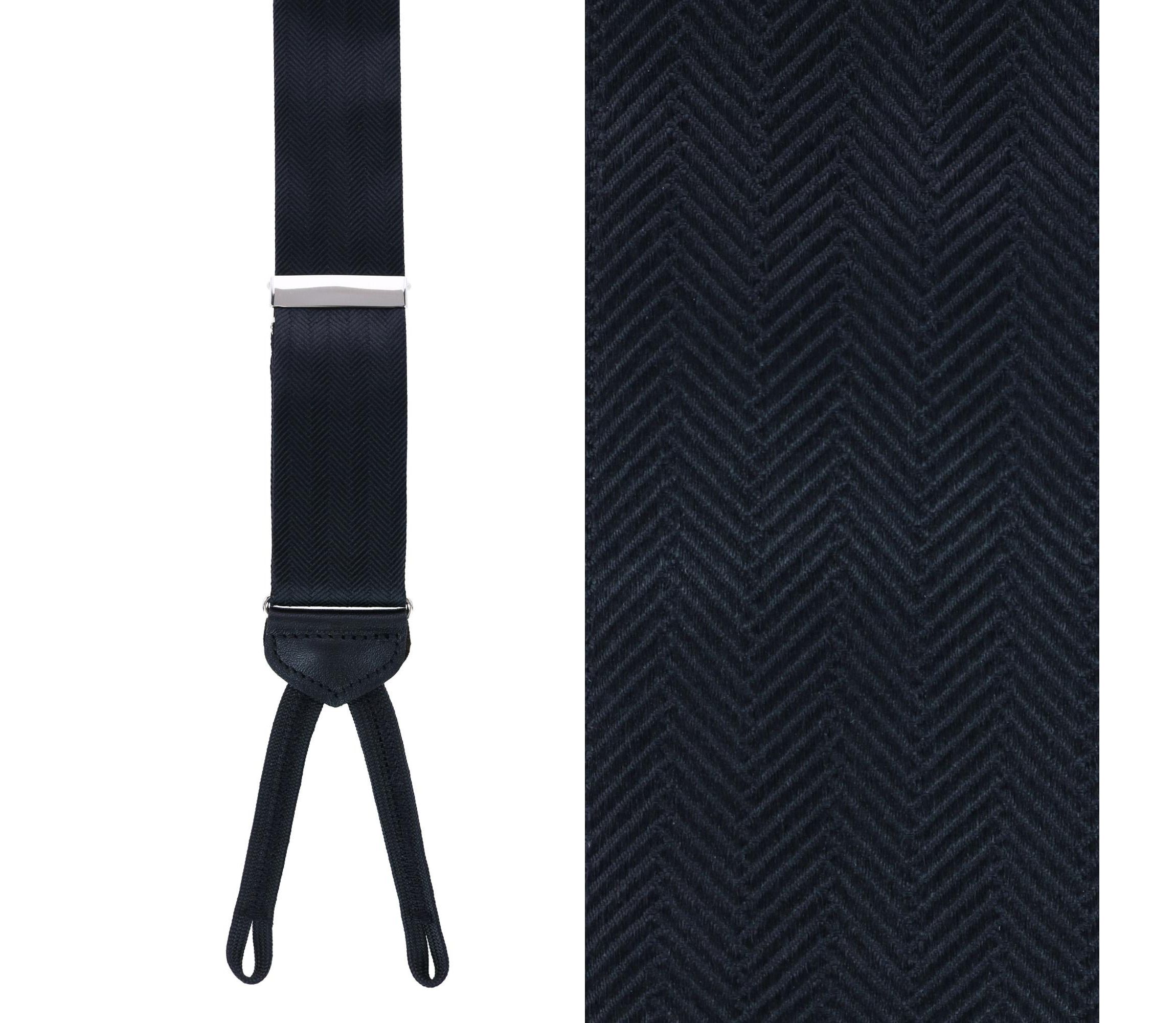 Classic Herringbone Formal End Silk Braces