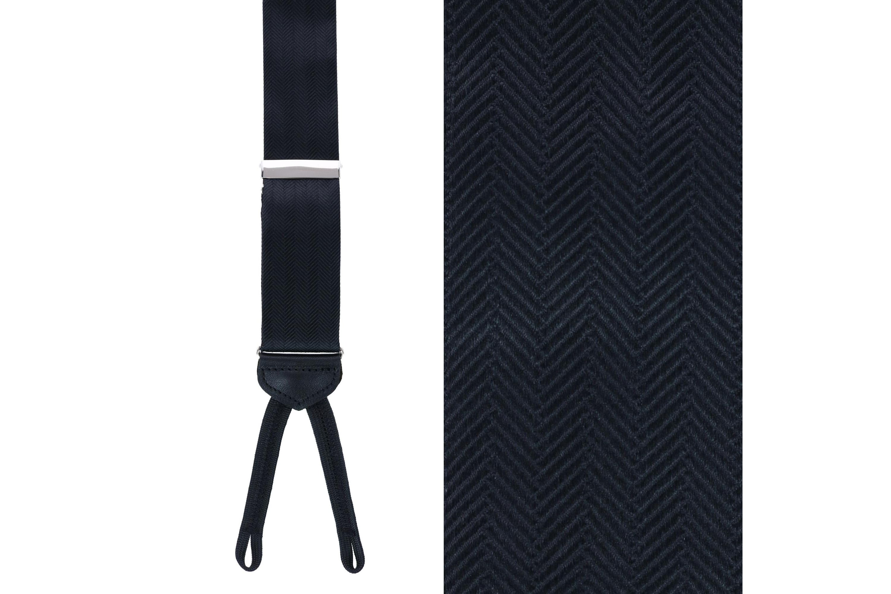 Classic Herringbone Formal End Silk Braces