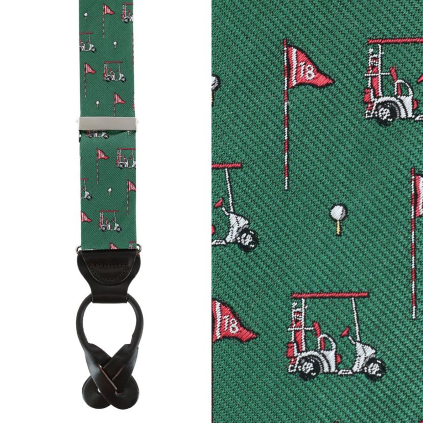The Golf Dream Silk Button End Braces