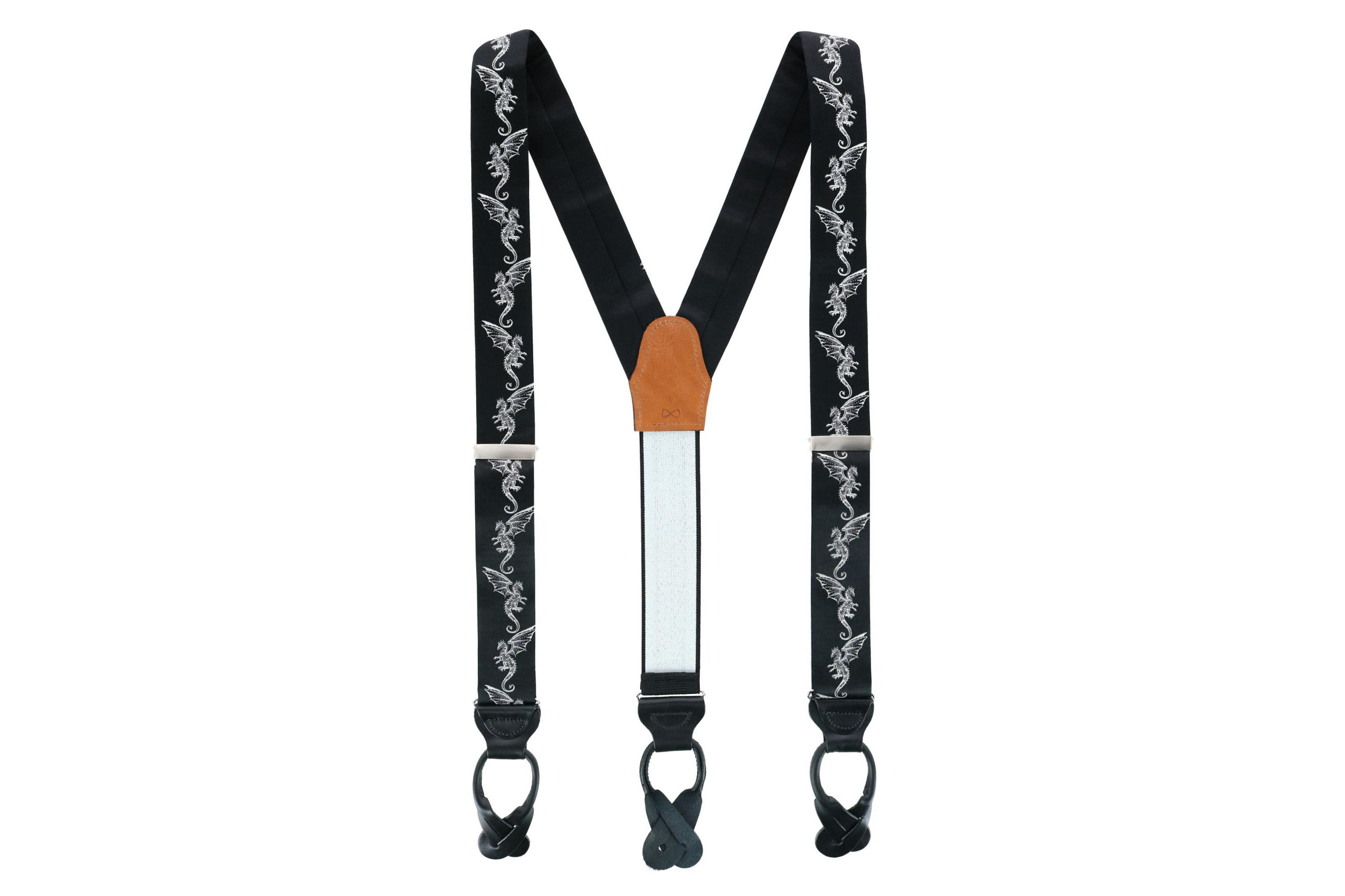 Guardian of Freedom Tribal Dragon Silk Button End  Braces