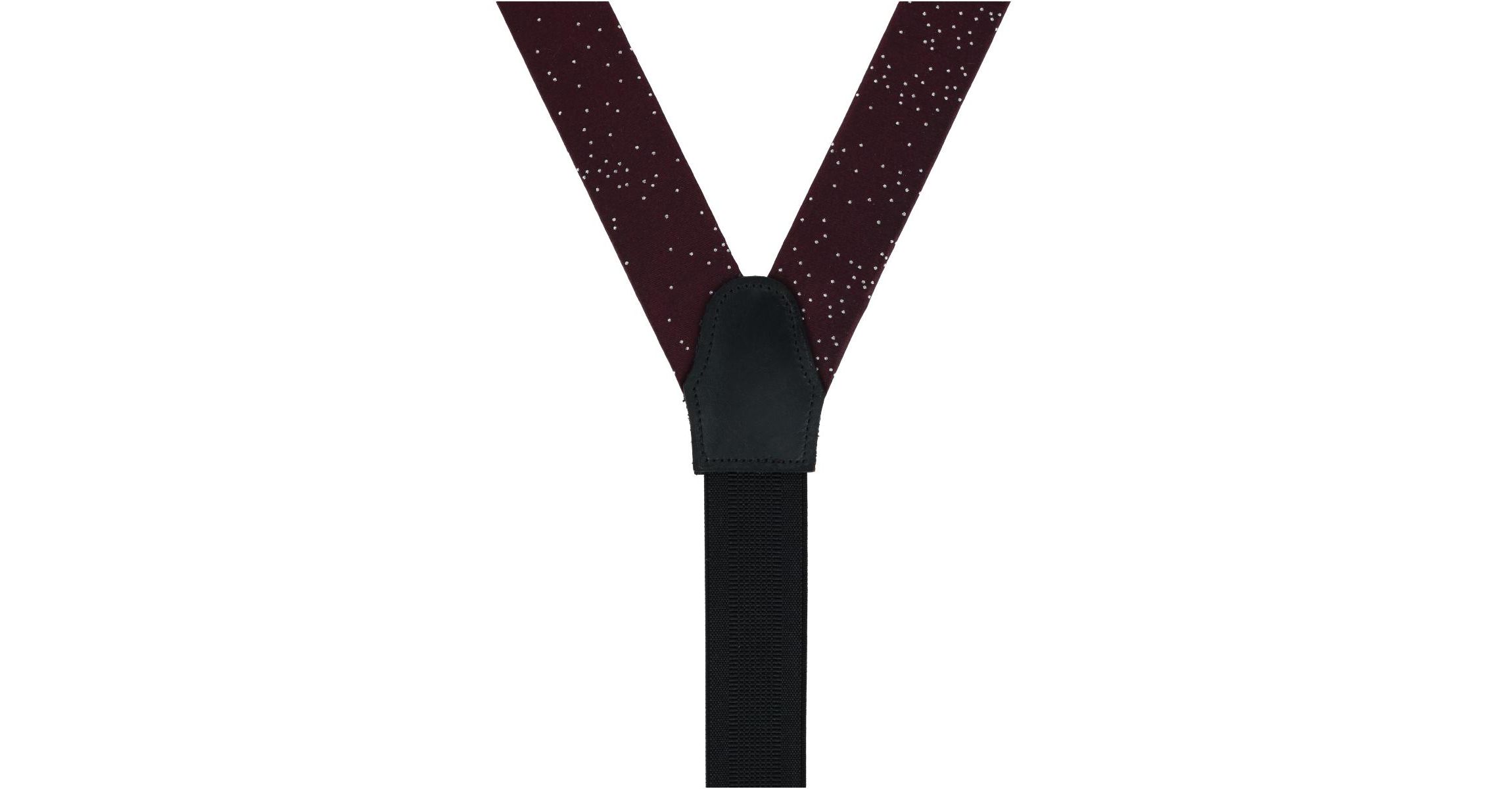 Mystere Metallic Polka Dot Silk Button End Braces