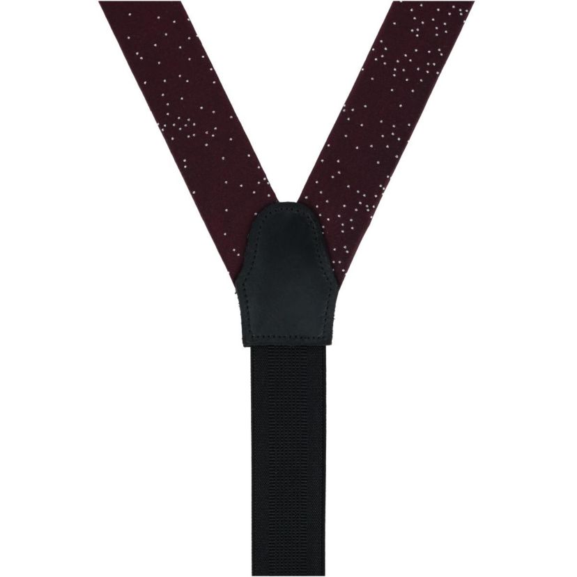 Mystere Metallic Polka Dot Silk Button End Braces