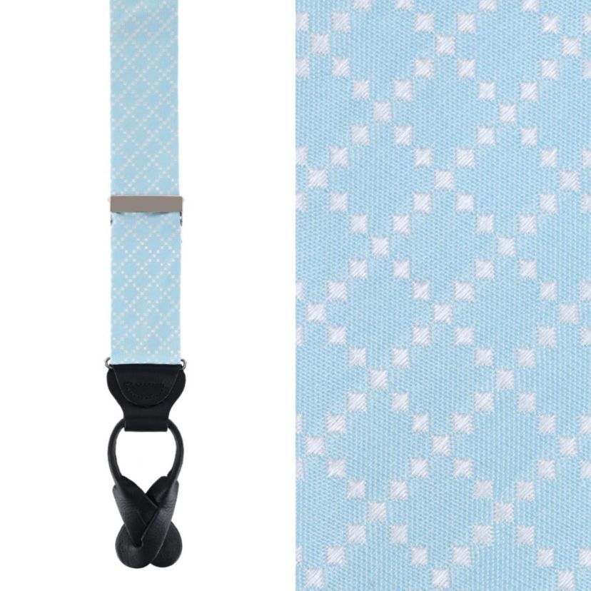 Rowan Geometric Pattern Silk Button End Braces