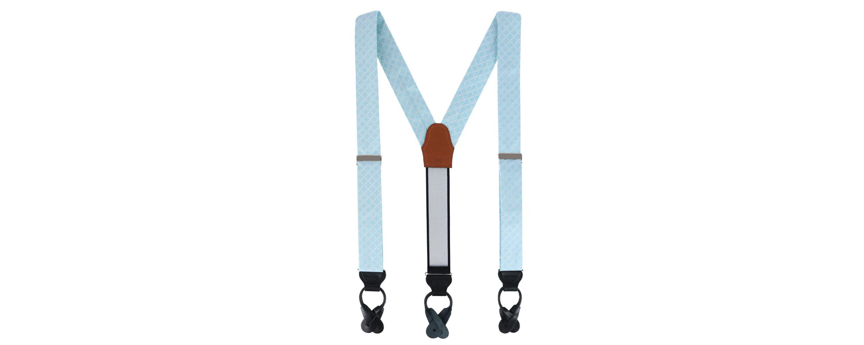 Rowan Geometric Pattern Silk Button End Braces
