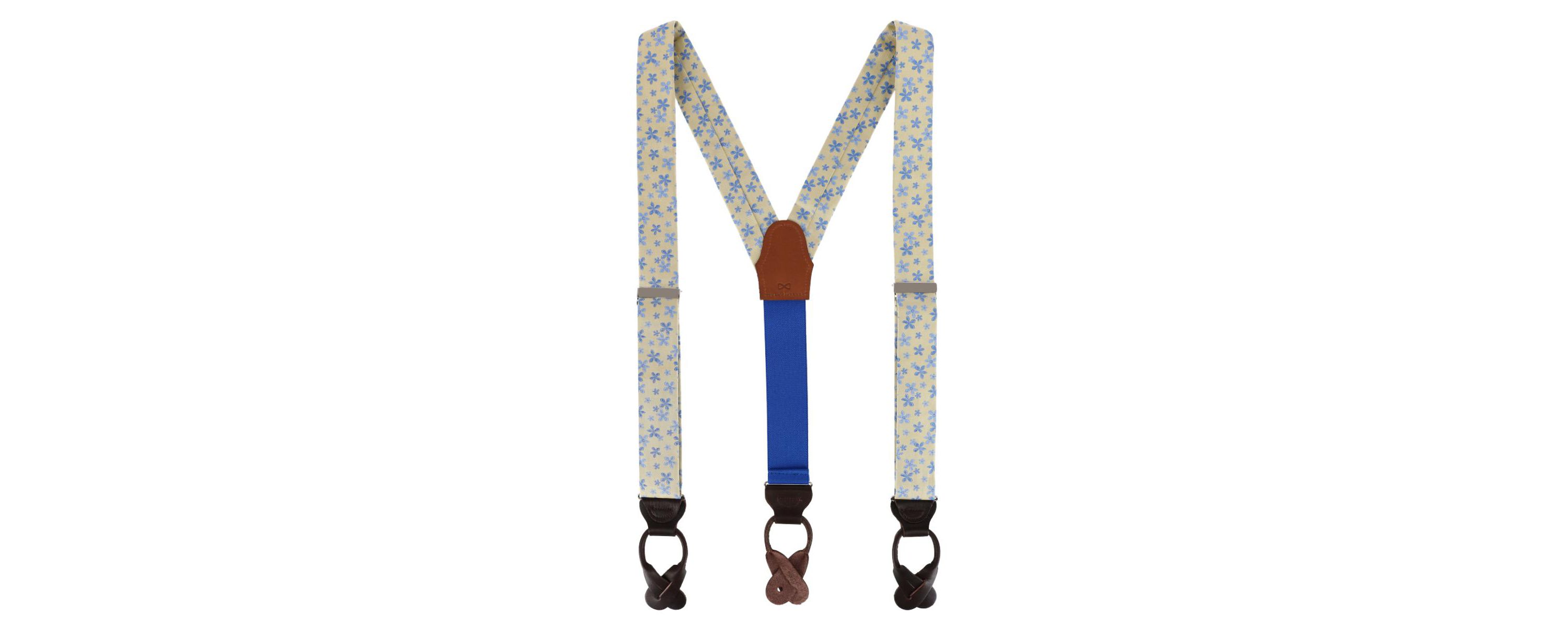Weldon Floral Silk Button End Braces
