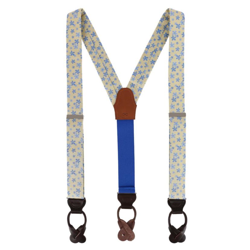 Weldon Floral Silk Button End Braces