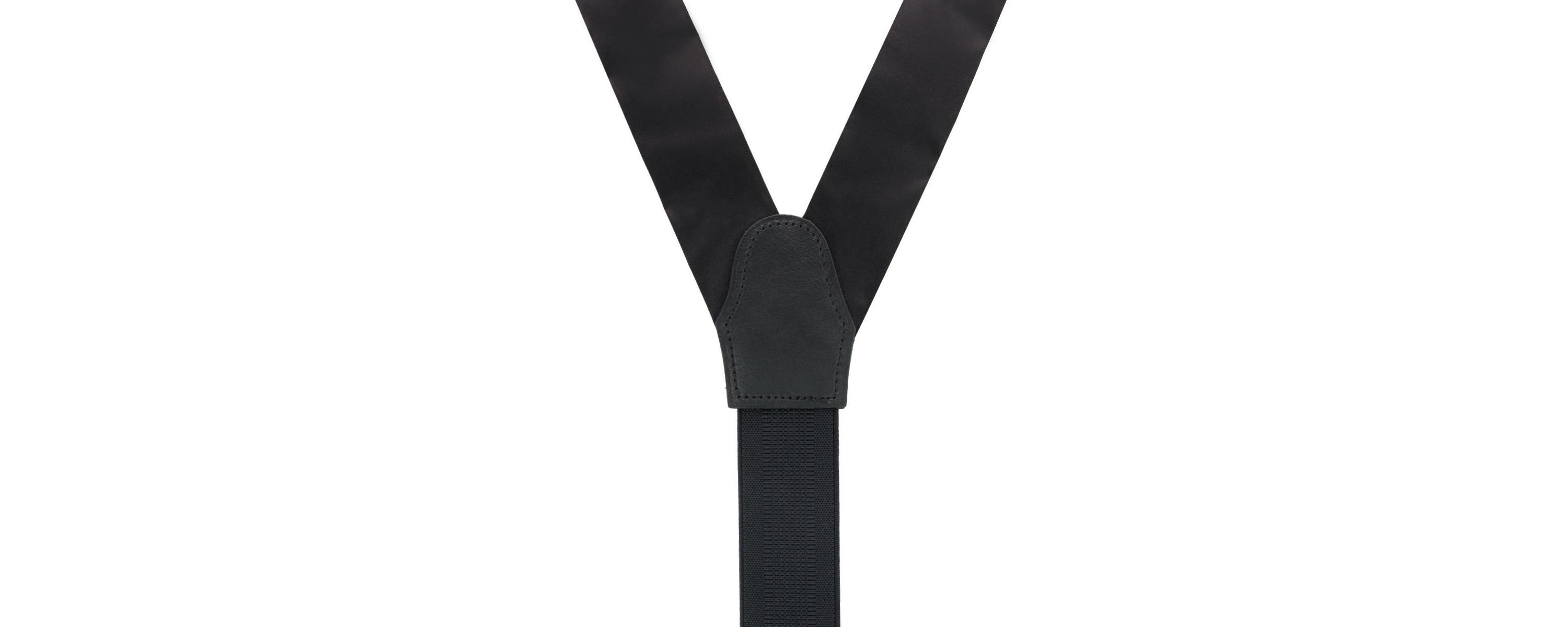 Dutton Solid Color Silk Button End Braces