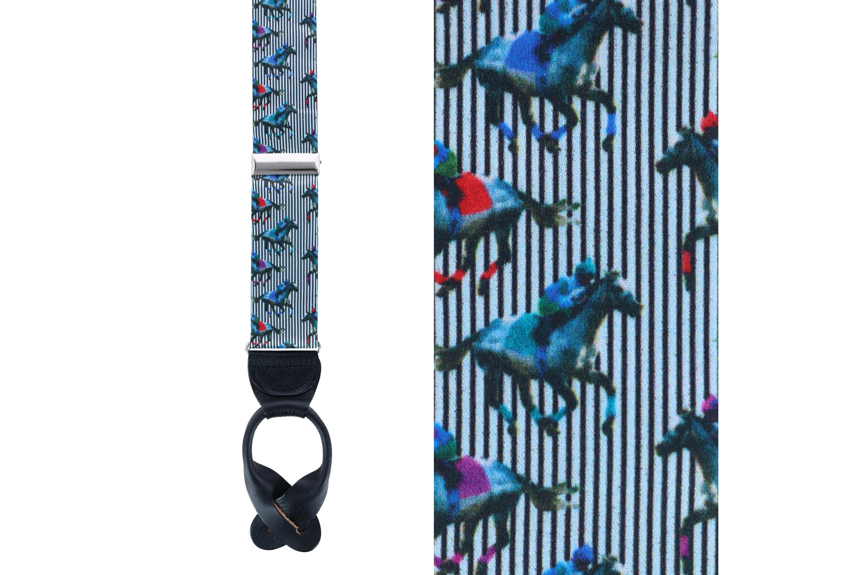 Derby Winning Racehorse Silk Button End Braces