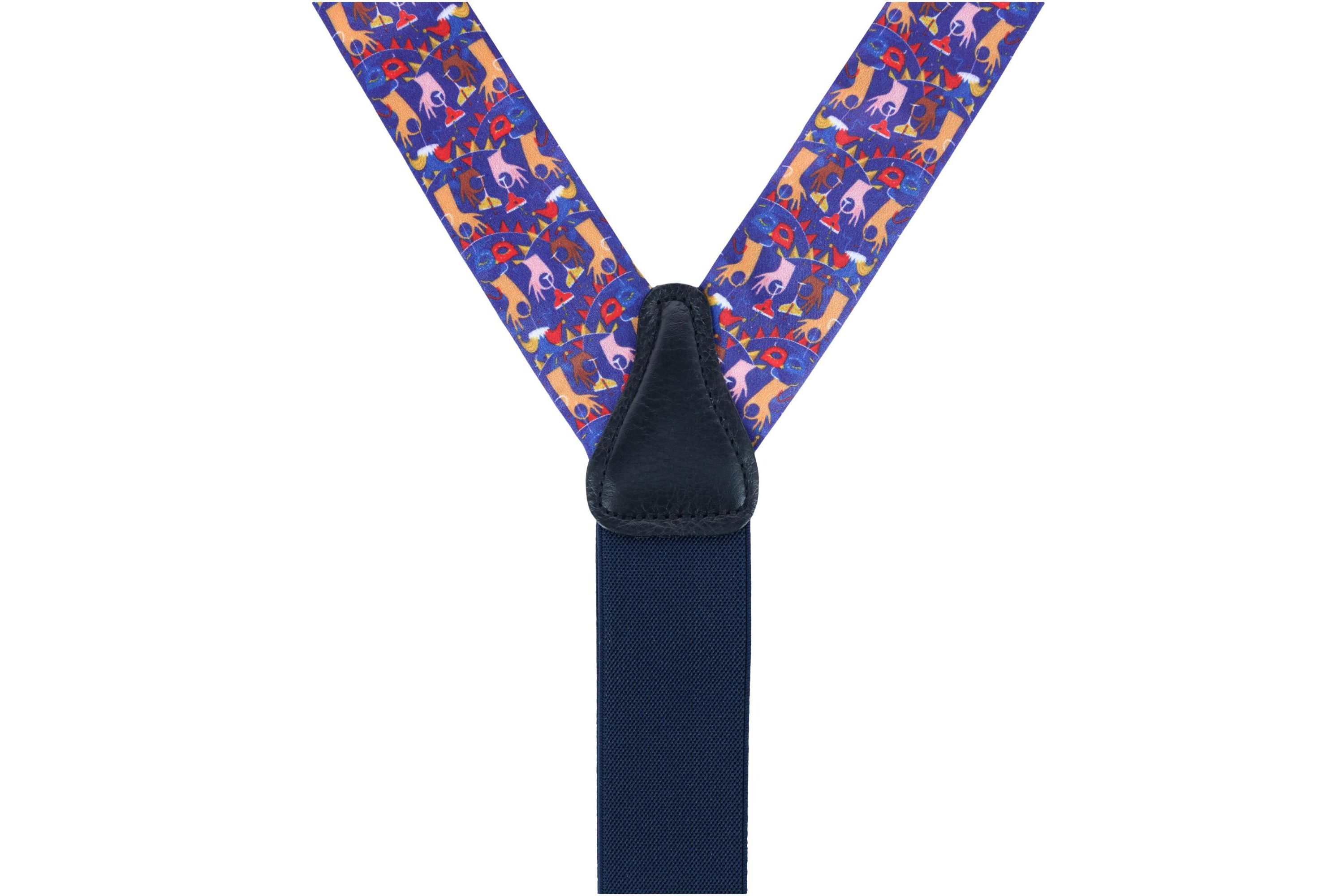Toast The Night Away Silk Button End Braces