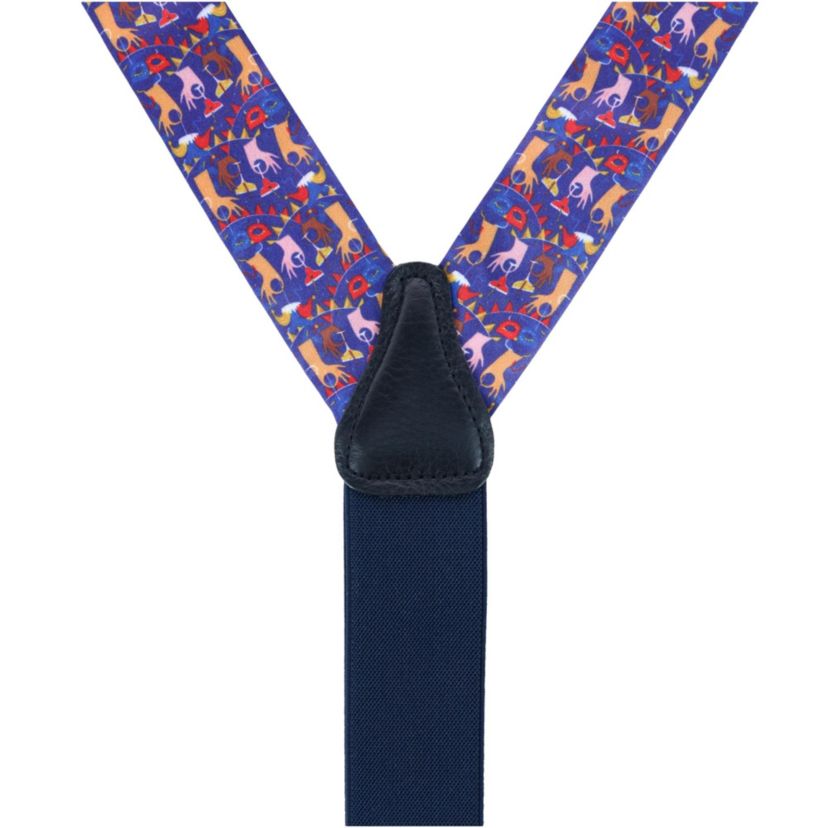 Toast The Night Away Silk Button End Braces
