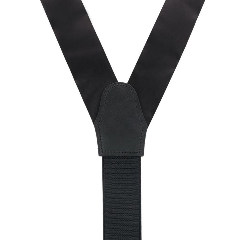 Big & Tall Dutton Solid Colored Silk Button End Braces
